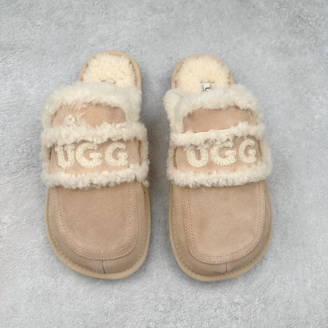 图片[2]-UGG W Classic Coquette Clog Slipper II 科凯特2.0系列时尚居家穆勒风包头舒适保暖露跟半拖鞋 货号：OB938 产品描述：休闲系列作为本季主力系列，轻盈耐磨的橡胶大底，让穿着的舒适性提升 品名：Classic Coquette Clog Slipper II 科凯特2.0系列鞋面：翻毛皮革/织物 尺码：35-40-选品中心