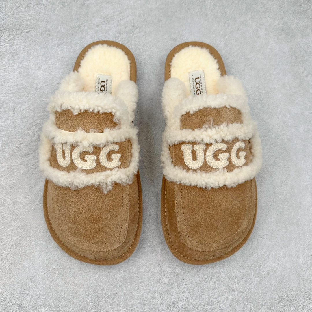图片[2]-UGG W Classic Coquette Clog Slipper II 科凯特2.0系列时尚居家穆勒风包头舒适保暖露跟半拖鞋 货号：OB938 产品描述：休闲系列作为本季主力系列，轻盈耐磨的橡胶大底，让穿着的舒适性提升 品名：Classic Coquette Clog Slipper II 科凯特2.0系列鞋面：翻毛皮革/织物 尺码：35-40-选品中心