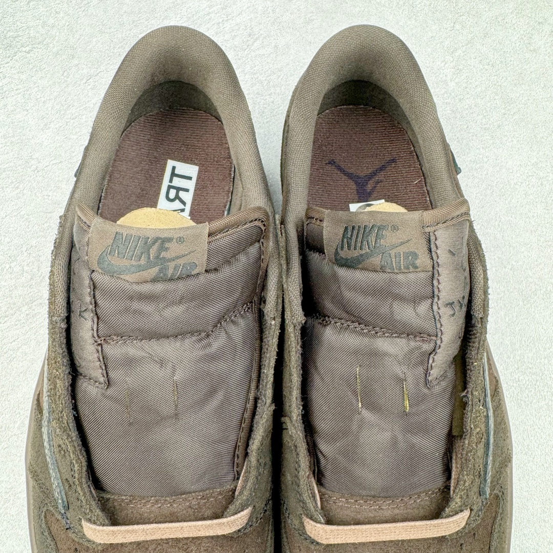 图片[7]-＃FK纯原 Travis Scott x Air Jordan AJ1 Low OG SP TS联名倒钩9.0低帮 黑棕 DM7688-202 外贸高端零售特供批次 产品品控稳定性领先行业 各方面均可对飙L版 良心定价不杀猪 原厂全套原楦原纸板冲刀磨具开发 原厂皮料加持 原厂港宝加持定型后跟R度完美 同源原厂电绣 鬼脸飞翼针数密度立体效果一致 百分百一致原鞋 原厂拉帮工艺 针距密度一致 后跟弧度收口自然不对折 极致一眼正品既视感 进口玻璃冲刀皮料裁剪零毛边 全鞋电脑针车工艺 品控清洁度最高QC检验标准 免检产品 原厂订购鞋盒、鞋标、防尘纸、鞋撑、鞋带 追求极致的原厂味道 尺码：36 36.5 37.5 38 38.5 39 40 40.5 41 42 42.5 43 44 44.5 45 46 47.5 48.5-选品中心