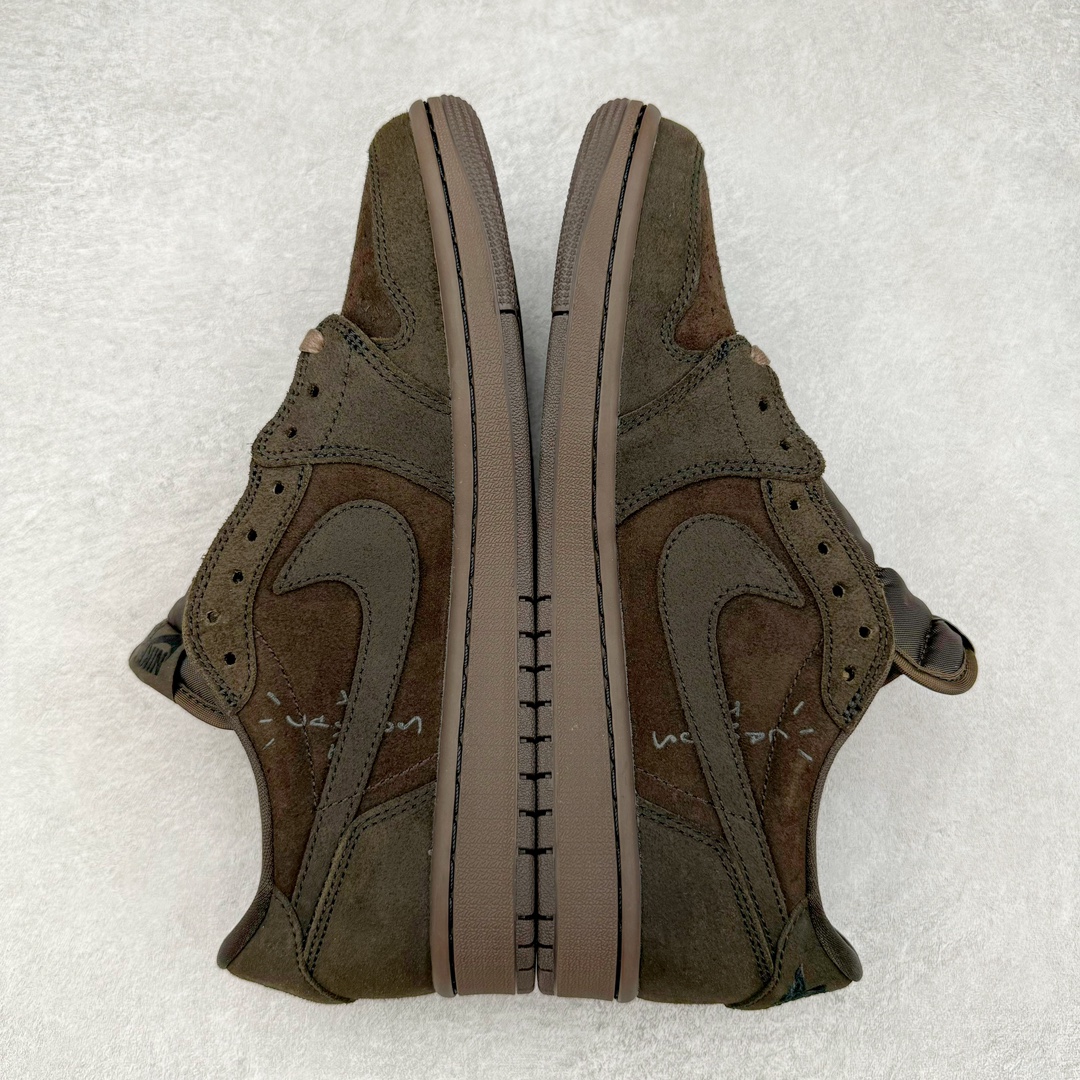 图片[5]-＃FK纯原 Travis Scott x Air Jordan AJ1 Low OG SP TS联名倒钩9.0低帮 黑棕 DM7688-202 外贸高端零售特供批次 产品品控稳定性领先行业 各方面均可对飙L版 良心定价不杀猪 原厂全套原楦原纸板冲刀磨具开发 原厂皮料加持 原厂港宝加持定型后跟R度完美 同源原厂电绣 鬼脸飞翼针数密度立体效果一致 百分百一致原鞋 原厂拉帮工艺 针距密度一致 后跟弧度收口自然不对折 极致一眼正品既视感 进口玻璃冲刀皮料裁剪零毛边 全鞋电脑针车工艺 品控清洁度最高QC检验标准 免检产品 原厂订购鞋盒、鞋标、防尘纸、鞋撑、鞋带 追求极致的原厂味道 尺码：36 36.5 37.5 38 38.5 39 40 40.5 41 42 42.5 43 44 44.5 45 46 47.5 48.5-选品中心