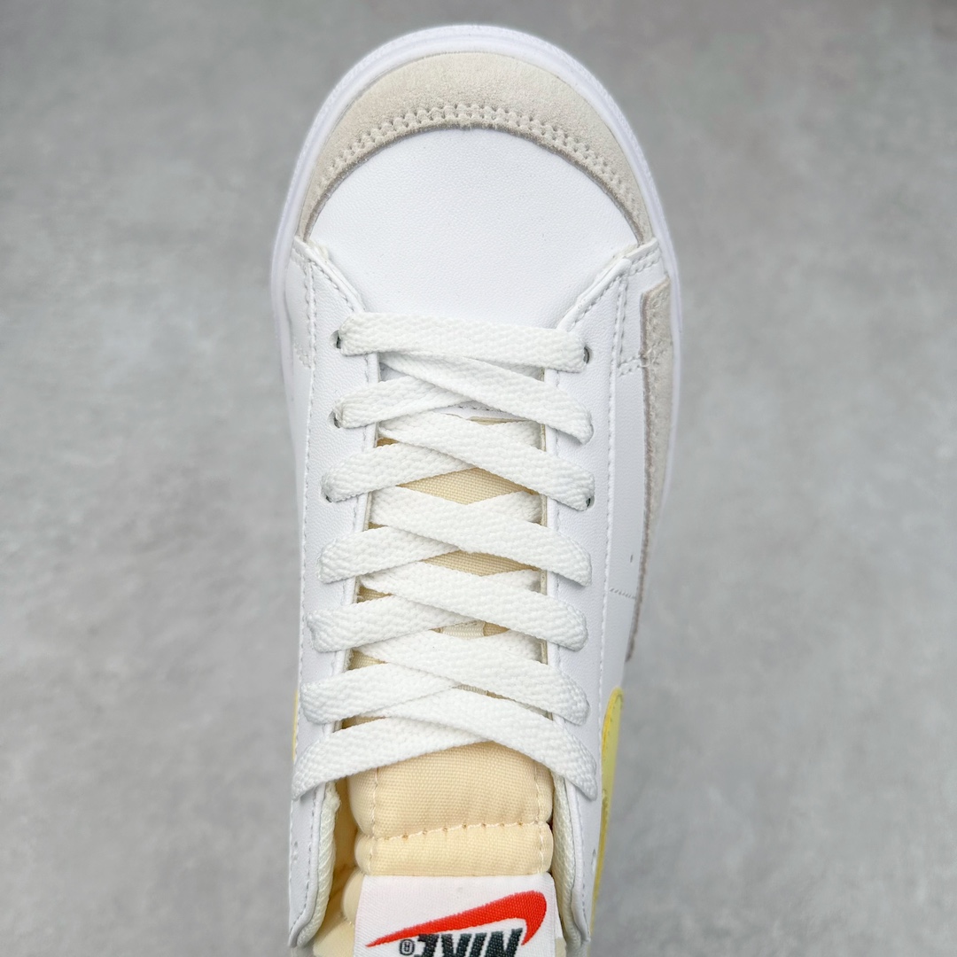 图片[4]-NK Blazer Low \’1977 VNTG SS经典开拓者低帮百搭休闲厚底运动板鞋 采用环保材料的大底 独特的鞋面连者鞋底印刷 演绎出了这个配色的独特风格 眼前的新设计选用皮质 配出当下流行的阴阳元素 呈现属于现代潮流的美感 尺码：36 36.5 37.5 38 38.5 39 40 40.5 41 42 42.5 43 44 44.5 45-选品中心