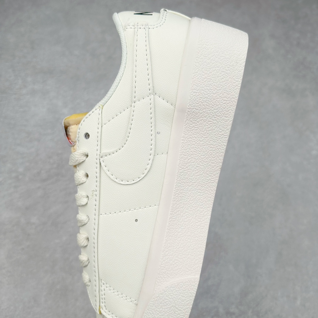 图片[7]-NK Blazer Low \’1977 VNTG SS经典开拓者低帮百搭休闲厚底运动板鞋 采用环保材料的大底 独特的鞋面连者鞋底印刷 演绎出了这个配色的独特风格 眼前的新设计选用皮质 配出当下流行的阴阳元素 呈现属于现代潮流的美感 尺码：36 36.5 37.5 38 38.5 39 40 40.5 41 42 42.5 43 44 44.5 45-选品中心