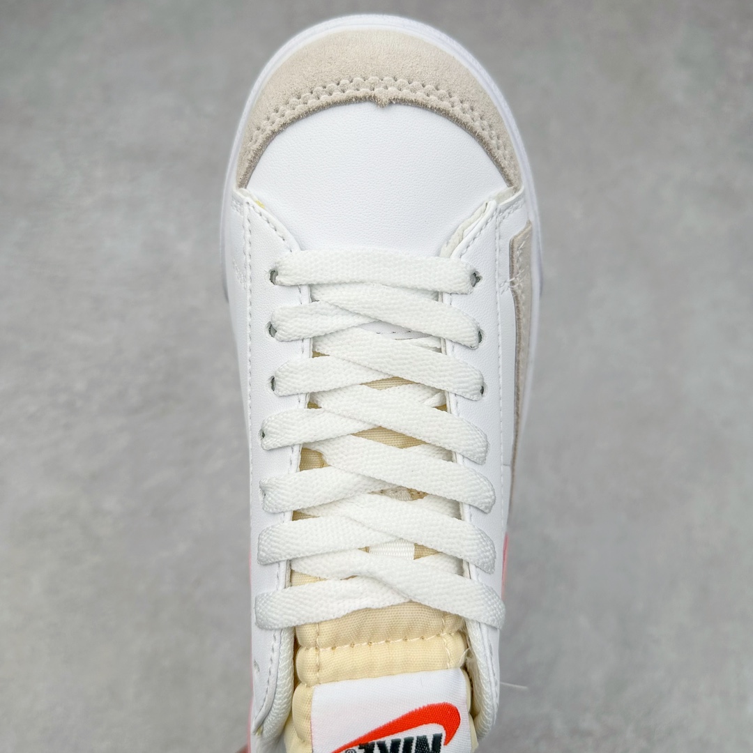 图片[4]-NK Blazer Low \’1977 VNTG SS经典开拓者低帮百搭休闲厚底运动板鞋 采用环保材料的大底 独特的鞋面连者鞋底印刷 演绎出了这个配色的独特风格 眼前的新设计选用皮质 配出当下流行的阴阳元素 呈现属于现代潮流的美感 尺码：36 36.5 37.5 38 38.5 39 40 40.5 41 42 42.5 43 44 44.5 45-选品中心