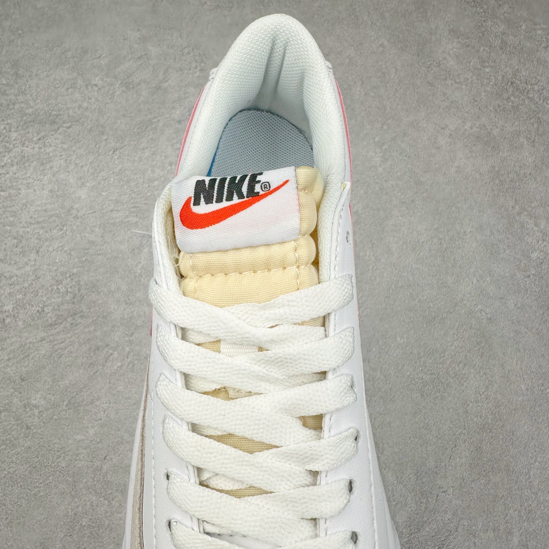 图片[5]-NK Blazer Low \’1977 VNTG SS经典开拓者低帮百搭休闲厚底运动板鞋 采用环保材料的大底 独特的鞋面连者鞋底印刷 演绎出了这个配色的独特风格 眼前的新设计选用皮质 配出当下流行的阴阳元素 呈现属于现代潮流的美感 尺码：36 36.5 37.5 38 38.5 39 40 40.5 41 42 42.5 43 44 44.5 45-选品中心