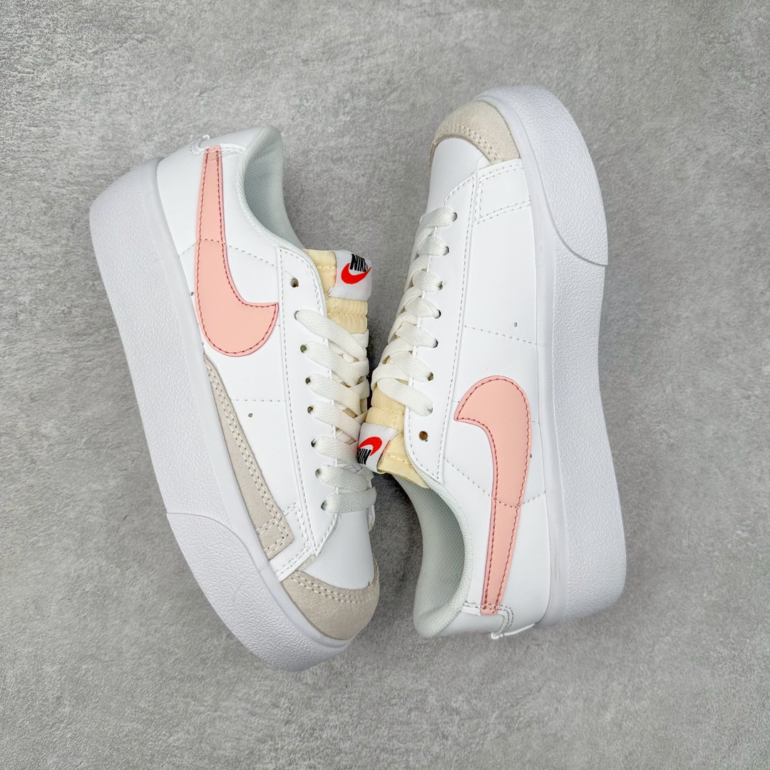 图片[3]-NK Blazer Low \’1977 VNTG SS经典开拓者低帮百搭休闲厚底运动板鞋 采用环保材料的大底 独特的鞋面连者鞋底印刷 演绎出了这个配色的独特风格 眼前的新设计选用皮质 配出当下流行的阴阳元素 呈现属于现代潮流的美感 尺码：36 36.5 37.5 38 38.5 39 40 40.5 41 42 42.5 43 44 44.5 45-选品中心