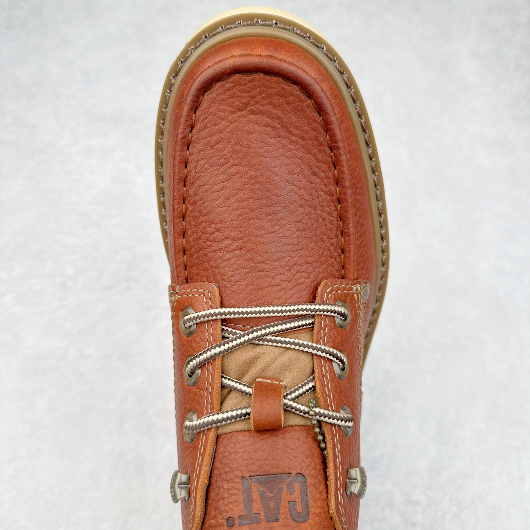 图片[4]-CAT卡特 硬汉推土机品牌经典百搭户外中帮休闲男鞋 广东大厂品质 24ss秋冬新款 常年主打 时尚潮流搭配 面料釆用意大利进口磨砂牛皮 全鞋真牛皮材料 大底到五金都是代工厂原材料制作 好货不杀猪 首单质量严格把控 全套官网统一包装 今年冬季防寒户外专用 日常随意搭配 型男必备 尺码：39 40 41 42 43 44 (偏大一码)-选品中心