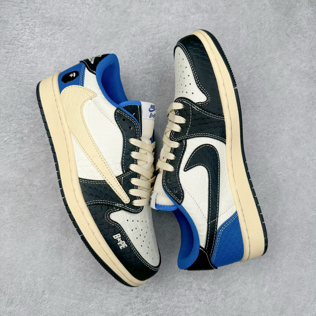 图片[3]-TS x Air Jordan AJ1 Low 倒钩低帮联名定制配色 XZ2828-001 原厂内置气垫魔块 A模大底 头层小牛皮 鞋舌AJ原厂专用牛津布+AJ专用反口珍珠布+原厂无杂质高弹内里海棉+特殊封边弹力鞋带 尺码：36 36.5 37.5 38 38.5 39 40 40.5 41 42 42.5 43 44 44.5 45 46 47.5-选品中心