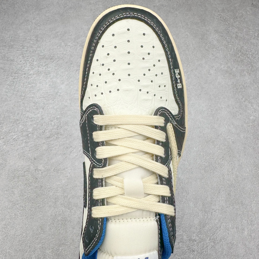 图片[4]-TS x Air Jordan AJ1 Low 倒钩低帮联名定制配色 XZ2828-001 原厂内置气垫魔块 A模大底 头层小牛皮 鞋舌AJ原厂专用牛津布+AJ专用反口珍珠布+原厂无杂质高弹内里海棉+特殊封边弹力鞋带 尺码：36 36.5 37.5 38 38.5 39 40 40.5 41 42 42.5 43 44 44.5 45 46 47.5-选品中心