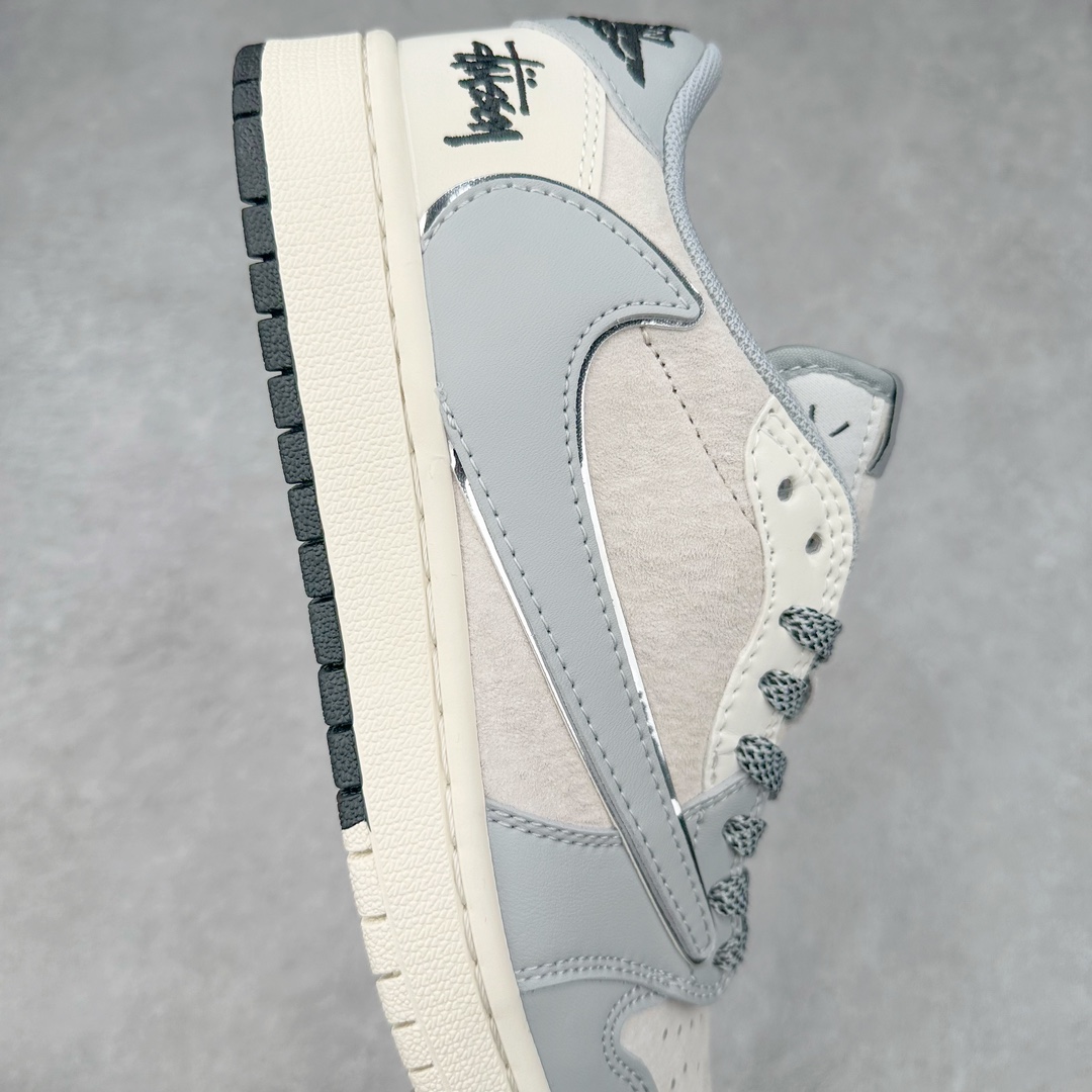 图片[6]-TS x Air Jordan AJ1 Low 倒钩低帮联名定制配色 SJ2068-122 原厂内置气垫魔块 A模大底 头层小牛皮 鞋舌AJ原厂专用牛津布+AJ专用反口珍珠布+原厂无杂质高弹内里海棉+特殊封边弹力鞋带 尺码：36 36.5 37.5 38 38.5 39 40 40.5 41 42 42.5 43 44 44.5 45 46 47.5-选品中心