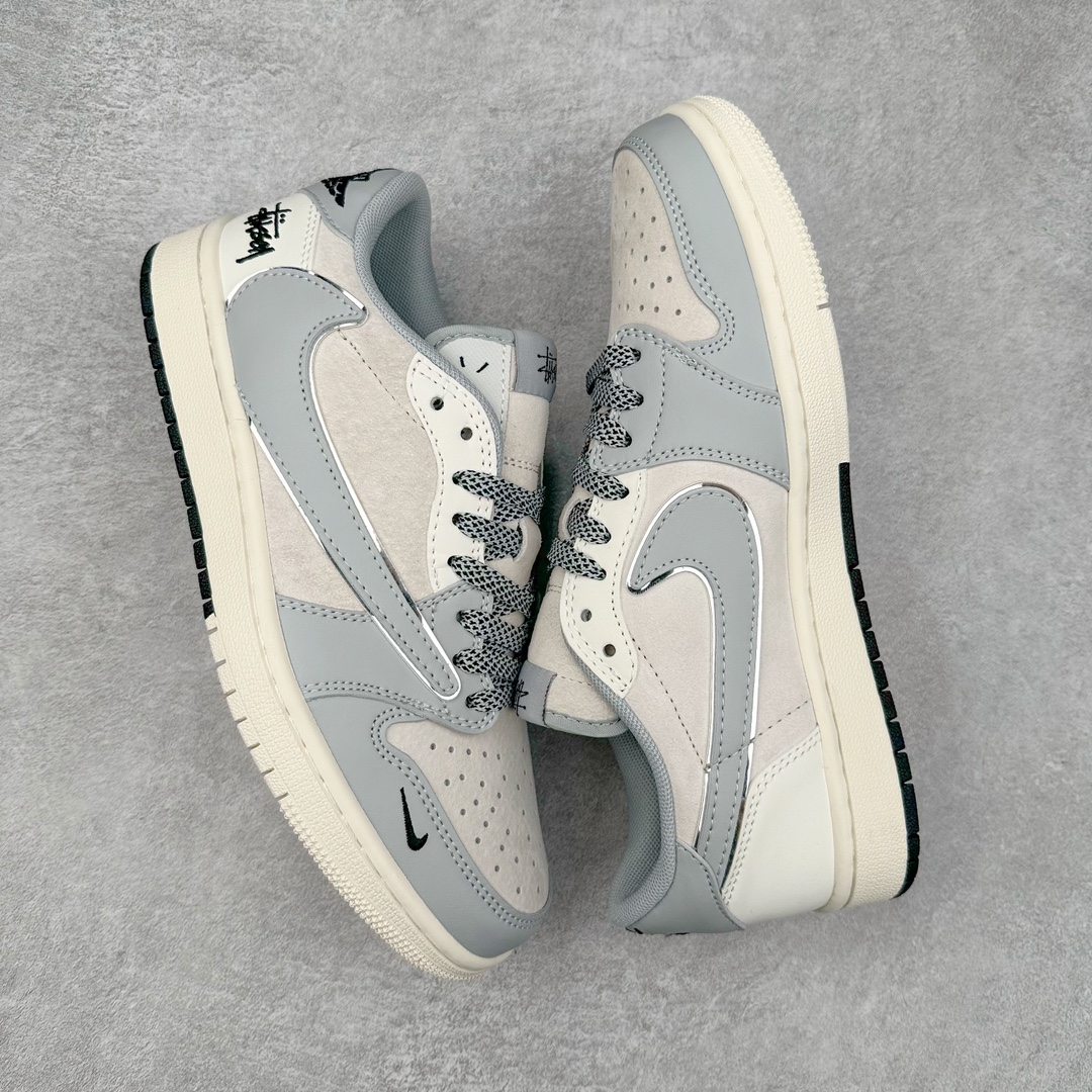 图片[3]-TS x Air Jordan AJ1 Low 倒钩低帮联名定制配色 SJ2068-122 原厂内置气垫魔块 A模大底 头层小牛皮 鞋舌AJ原厂专用牛津布+AJ专用反口珍珠布+原厂无杂质高弹内里海棉+特殊封边弹力鞋带 尺码：36 36.5 37.5 38 38.5 39 40 40.5 41 42 42.5 43 44 44.5 45 46 47.5-选品中心