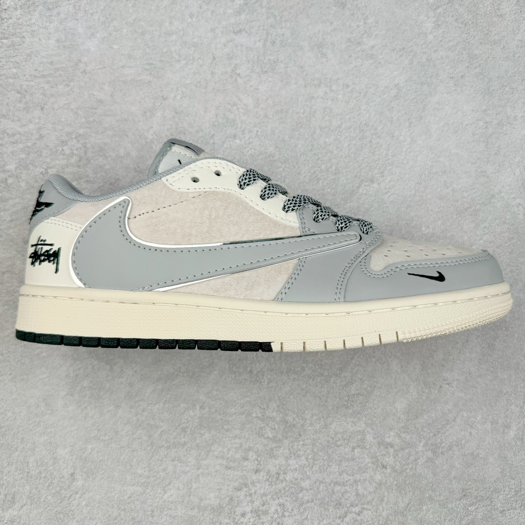 TS x Air Jordan AJ1 Low 倒钩低帮联名定制配色 SJ2068-122 原厂内置气垫魔块 A模大底 头层小牛皮 鞋舌AJ原厂专用牛津布+AJ专用反口珍珠布+原厂无杂质高弹内里海棉+特殊封边弹力鞋带 尺码：36 36.5 37.5 38 38.5 39 40 40.5 41 42 42.5 43 44 44.5 45 46 47.5-选品中心