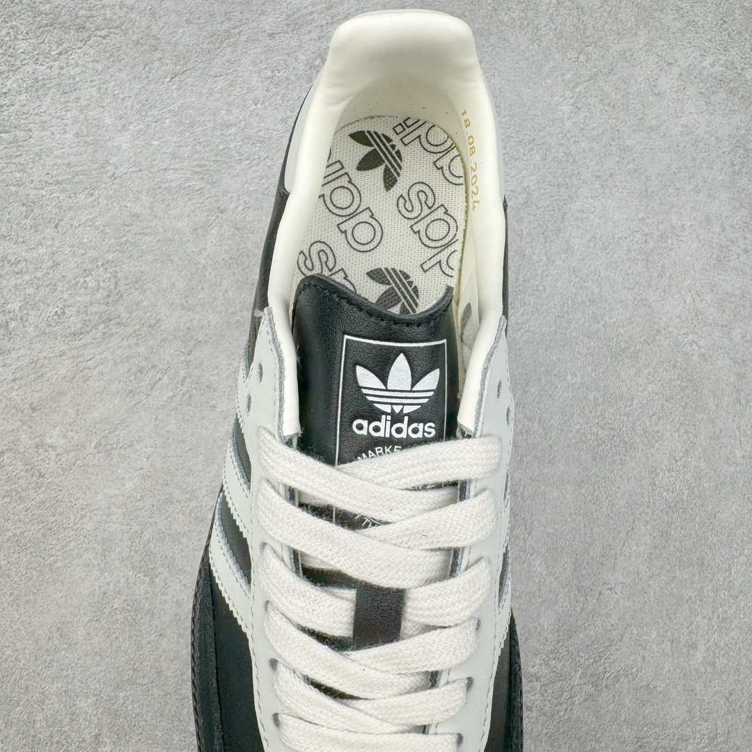 图片[5]-＃S2纯原 AD Original Samba OG 复古经典轻便板鞋 JP5282 原装头层牛皮加持 正确烫金高频细节 原装纳米超迁皮料 独家私模橡胶大底 原盒原配 正确黑色中底布 过宽过胶 这款桑巴鞋展示了高质量的工艺 带有装饰的超锁缝制和无缝的手感 柔软、柔软的皮革造型和标志性的3条纹完成了精致的外观 正规合身鞋带 鞋面上有绒面鞋垫 橡胶鞋底 享受正畸套筒软感 自50年代首次亮相以来就一直在赢得粉丝的青睐尺码：36 36.5 37.5 38 38.5 39 40 40.5 41 42 42.5 43 44 44.5 45-选品中心