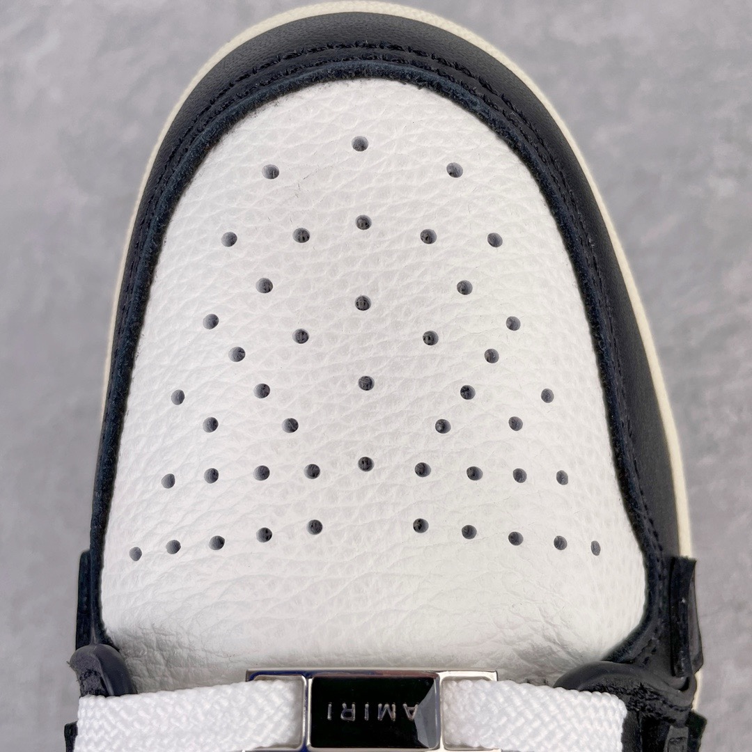 图片[13]-＃LJ渠道版福利 AMIRI Skel Top Hi Sneakers 洛杉矶街头之王 高奢·埃米尔 骨骼高帮板鞋 黑白 区分市面所有在售版本 正确鞋舌外翻细节 正确骨头形状 正确双层加厚皮料 市面唯一正确批次 全套配件及包装物 鞋面采用手工切割和边缘涂漆的皮革和骨头贴花 并具有真皮鞋面和模压EVA鞋垫 高密度的电脑车线工艺 尺码：40 41 42 43 44 45-选品中心