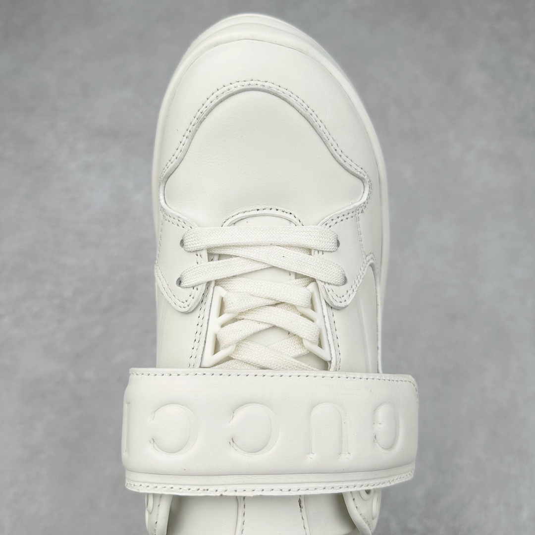 图片[4]-GUCCI古驰 Wave 牛皮革圆头魔术贴低帮生活休闲鞋女款 白色 尺码：35/40-选品中心