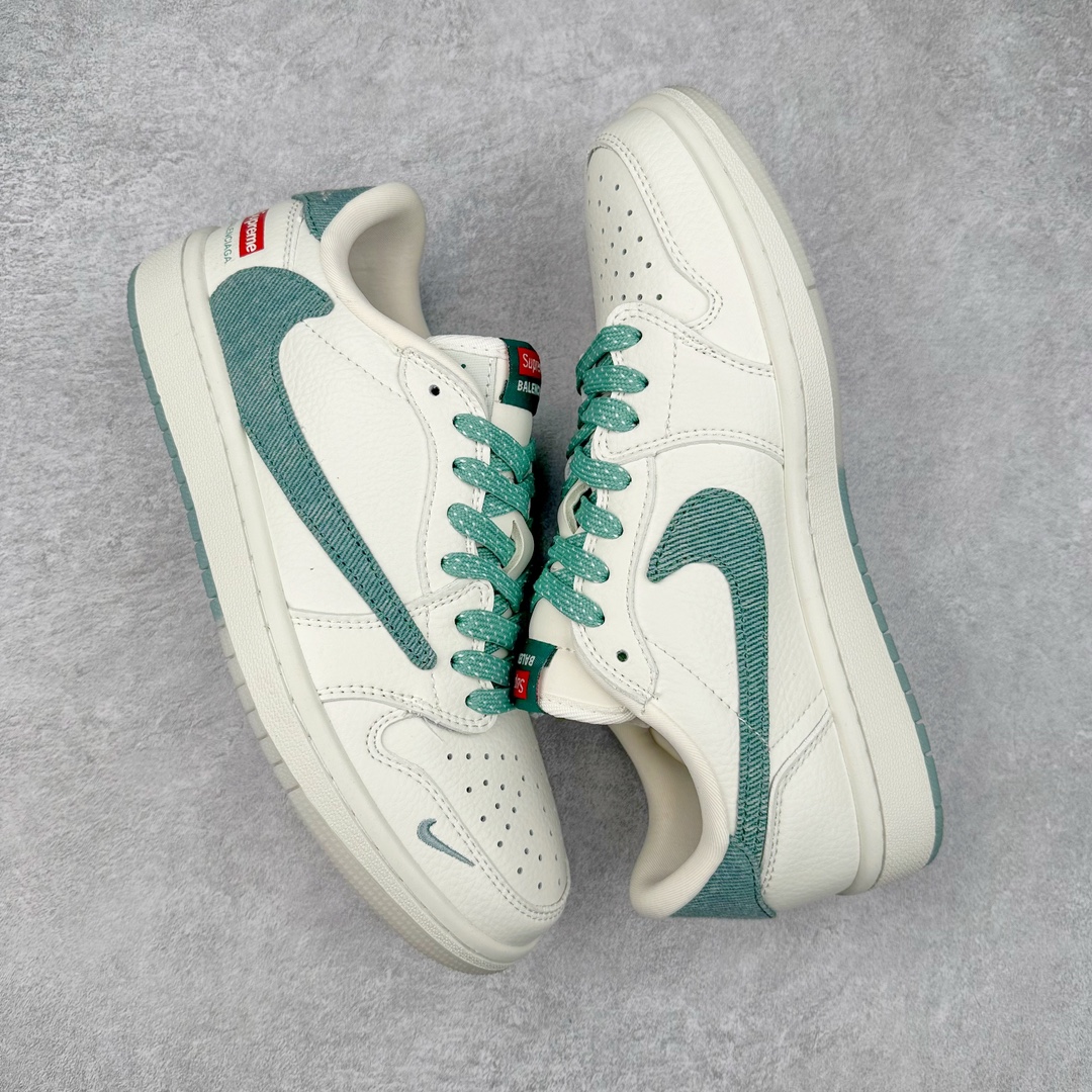 图片[3]-TS x Air Jordan AJ1 Low 倒钩低帮联名定制配色 JH6088-706 原厂内置气垫魔块 A模大底 头层小牛皮 鞋舌AJ原厂专用牛津布+AJ专用反口珍珠布+原厂无杂质高弹内里海棉+特殊封边弹力鞋带 尺码：36 36.5 37.5 38 38.5 39 40 40.5 41 42 42.5 43 44 44.5 45 46 47.5-选品中心