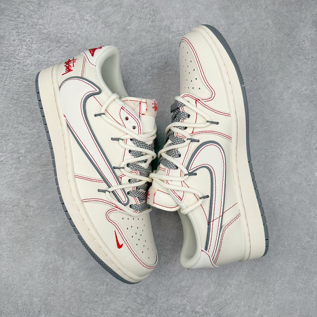 图片[3]-TS x Air Jordan AJ1 Low 倒钩低帮联名定制配色 SJ0086-136 原厂内置气垫魔块 A模大底 头层小牛皮 鞋舌AJ原厂专用牛津布+AJ专用反口珍珠布+原厂无杂质高弹内里海棉+特殊封边弹力鞋带 尺码：36 36.5 37.5 38 38.5 39 40 40.5 41 42 42.5 43 44 44.5 45 46 47.5-选品中心