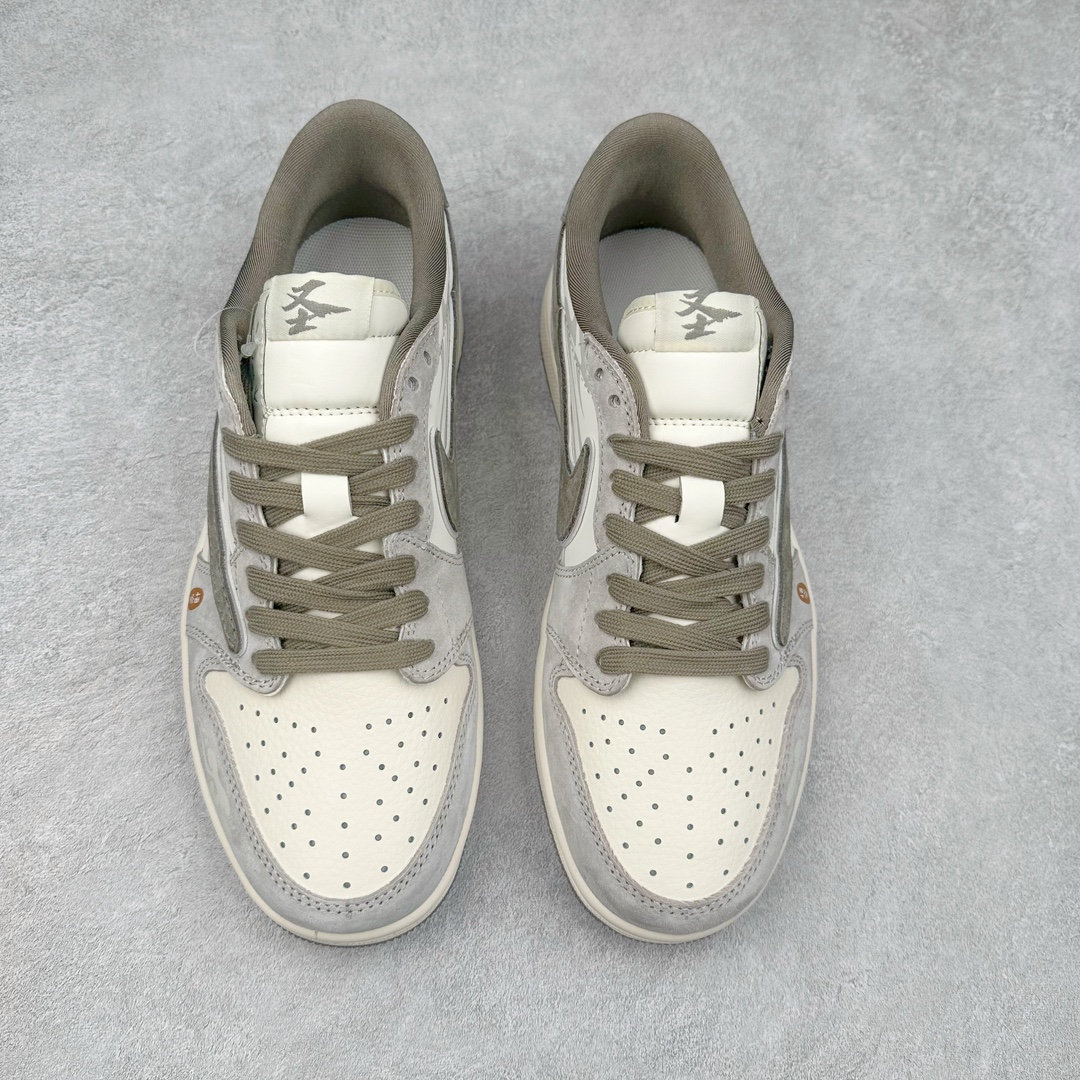 图片[2]-TS x Air Jordan AJ1 Low 倒钩低帮联名定制配色 DM6688-610 原厂内置气垫魔块 A模大底 头层小牛皮 鞋舌AJ原厂专用牛津布+AJ专用反口珍珠布+原厂无杂质高弹内里海棉+特殊封边弹力鞋带 尺码：36 36.5 37.5 38 38.5 39 40 40.5 41 42 42.5 43 44 44.5 45 46 47.5-选品中心