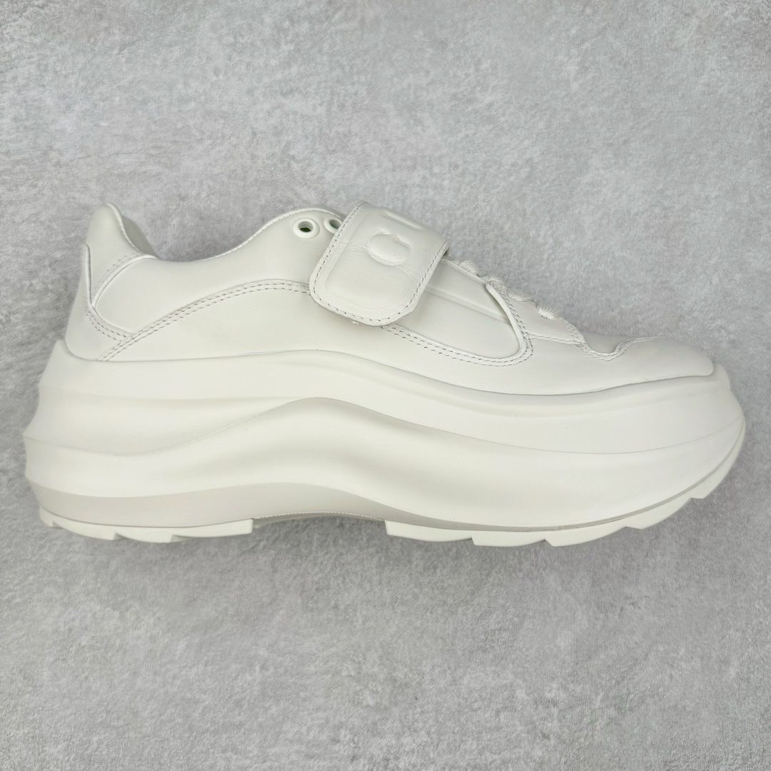 GUCCI古驰 Wave 牛皮革圆头魔术贴低帮生活休闲鞋女款 白色 尺码：35/40-选品中心