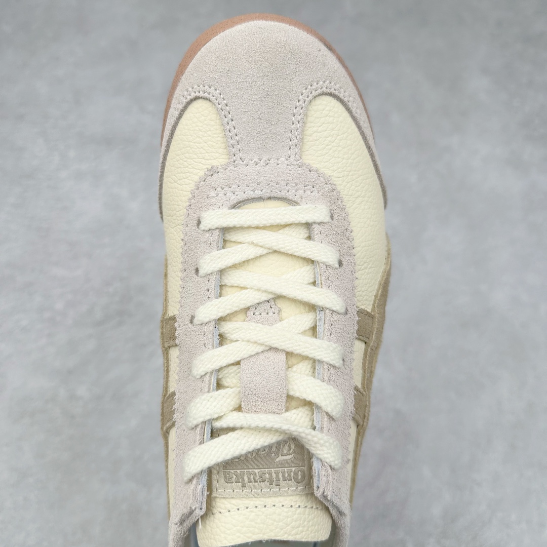 图片[4]-＃MOK Asics Onitsuka Tiger MEXICO 66 亚瑟士鬼冢虎复古经典板鞋 市场最强版本 每个配色均购入原鞋校对 真正原厂头层牛皮 如假包赔 纹路、色泽、皮心颜色 质感百分百还原 海外订单工厂出品 超成熟稳定的做工品控 原装全套纸板楦头开发 原汁原味 完美呈现版型 私模正确鞋底咬花纹路 一比一鞋头弧度高度鞋身弧度 绝不口嗨 细节品控鞋型随意秒杀市面 原档咬花纹路私模大底 一个单元有六个三角形 总体形拼接呈现花瓣状 官方四联吊牌 原装Ortholite轻量化鞋垫 原盒原配 质保卡 说明书 钢印防尘纸 纸板中底带钢印 乳胶组合鞋垫 支持全方位的对比专柜 产品从款式颜色造型上体现出追求舒适和细节的完美 鞋类更是推崇手工制作的严谨与完美 融舒适性与可穿性的设计风格 注重细节的完美和别致魅力 既保持稳重 又不失轻松的时尚感 尺码：35 36 37 37.5 38 39 39.5 40 40.5 41.5 42 42.5 43.5 44 45 46-选品中心