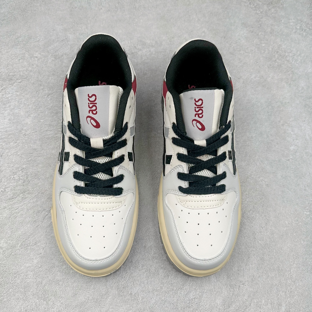 图片[2]-ASICS COURT TRAIL MZ 亚瑟士包头增高板鞋 复古风刮起来 百搭舒适绝绝子 谁的鞋柜里没有一双百搭的ASICS亚瑟士复古鞋呢 配色很大气 米色黑色复古内味拉满了 厚底又加了一丝时尚感 搭配90年代经典虎爪纹 logo设计 很有特色 我敢说这双可以是超级万能百搭的了 上脚也很轻便透气 超级舒服 尺码：36-45-选品中心