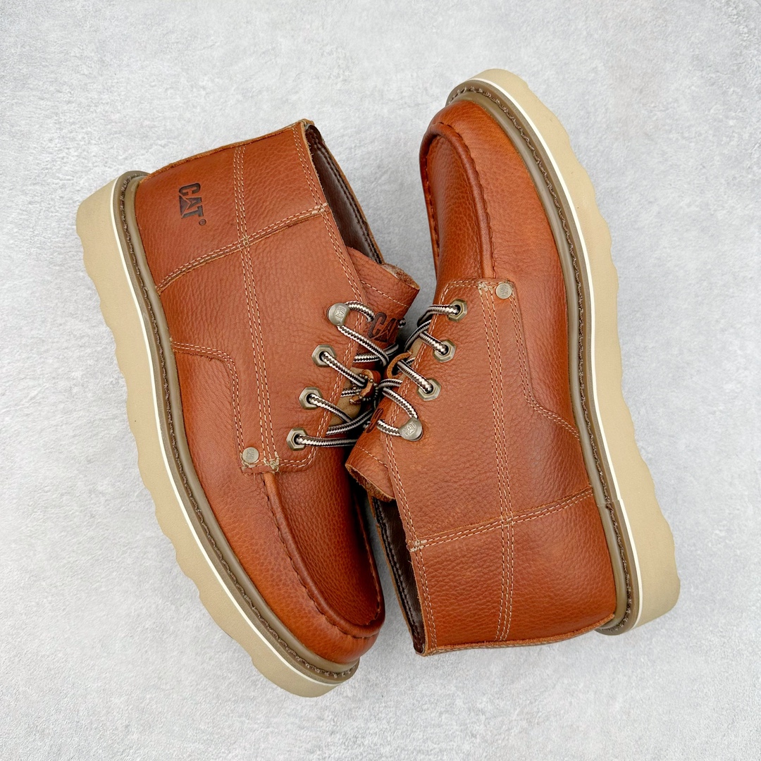 图片[3]-CAT卡特 硬汉推土机品牌经典百搭户外中帮休闲男鞋 广东大厂品质 24ss秋冬新款 常年主打 时尚潮流搭配 面料釆用意大利进口磨砂牛皮 全鞋真牛皮材料 大底到五金都是代工厂原材料制作 好货不杀猪 首单质量严格把控 全套官网统一包装 今年冬季防寒户外专用 日常随意搭配 型男必备 尺码：39 40 41 42 43 44 (偏大一码)-选品中心