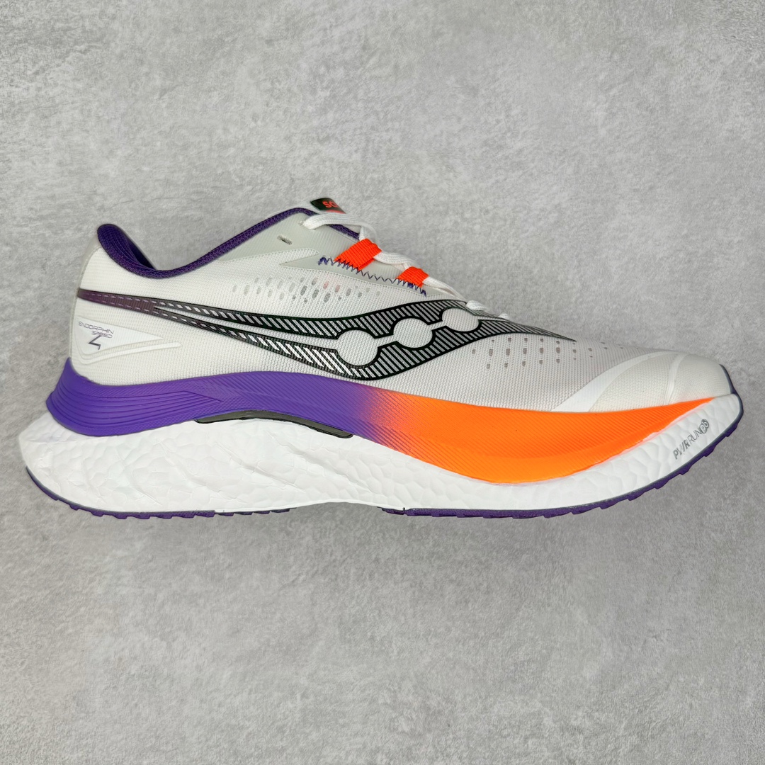 图片[5]-慢跑鞋中的劳斯莱斯 Saucony Endorphin Speed 索康尼啡速4代舒适织物低帮训练跑步鞋 尼龙板厚底竞速训练鞋 #原数据开发纸版楦型 #采用工学透气针织布鞋面材质 #内嵌3D环绕包裹缓震鞋垫 #外置镂空XT-900防滑橡胶大底❗️ #啡速属于减配版，推进力较为温和，尼龙板刚性也不强，驾驭门槛较低，适合进阶跑者日常训练及短距离比赛，适合精英跑者竞速训练。 #中底采用加厚的 PWRRUN PB缓震泡棉，有效减少触地带来的冲击力，能量回馈高达90%，缓震和回弹表现出色。S型飞翼尼龙板结合快速滚动科技，提供推进力的同时，还加强了稳定支撑保护，前后掌过渡也更加流畅。 尺码：40 40.5 41 42 42.5 43 44 44.5 45 女鞋后续待出-选品中心