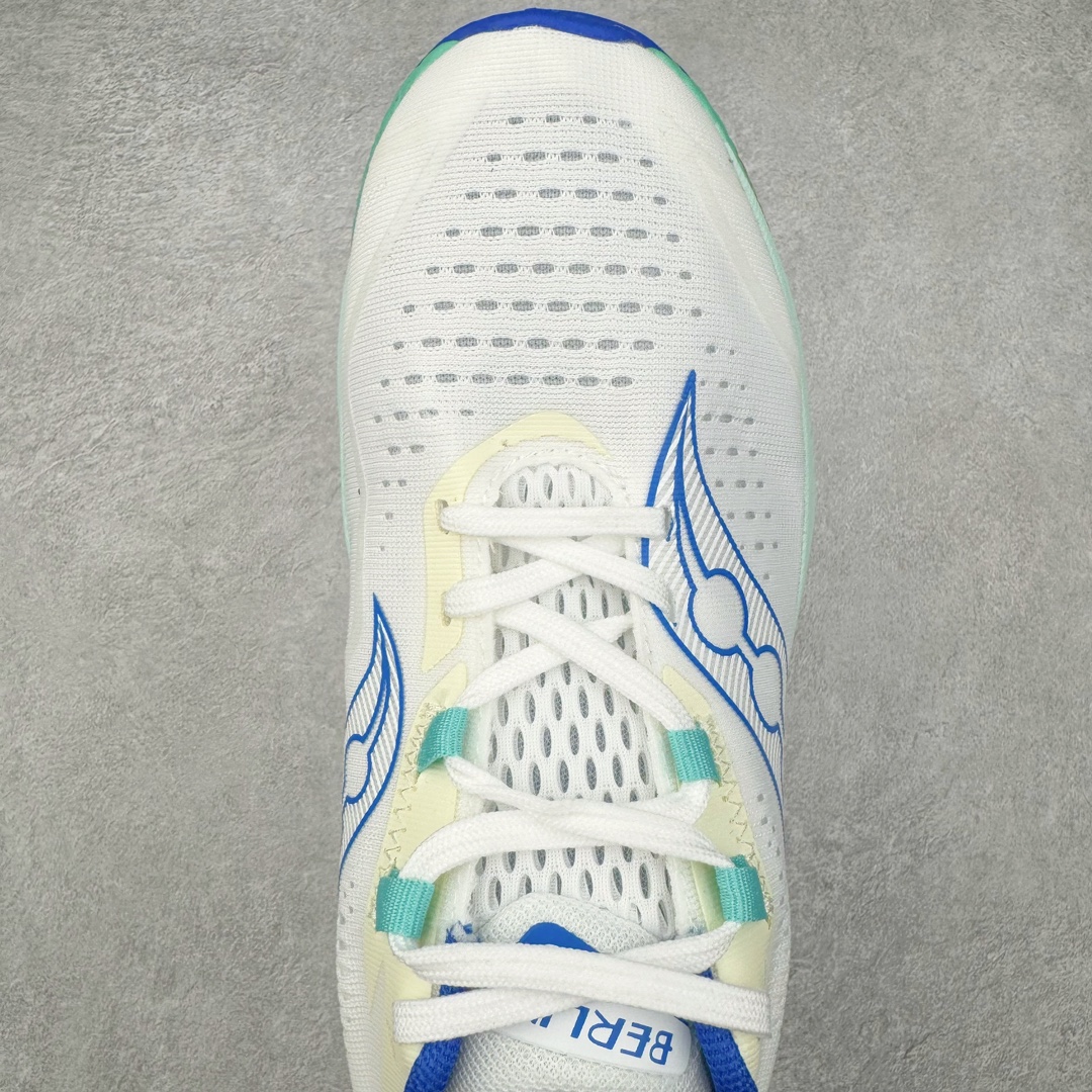 图片[4]-慢跑鞋中的劳斯莱斯 Saucony Endorphin Speed 索康尼啡速4代舒适织物低帮训练跑步鞋 尼龙板厚底竞速训练鞋 #原数据开发纸版楦型 #采用工学透气针织布鞋面材质 #内嵌3D环绕包裹缓震鞋垫 #外置镂空XT-900防滑橡胶大底❗️ #啡速属于减配版，推进力较为温和，尼龙板刚性也不强，驾驭门槛较低，适合进阶跑者日常训练及短距离比赛，适合精英跑者竞速训练。 #中底采用加厚的 PWRRUN PB缓震泡棉，有效减少触地带来的冲击力，能量回馈高达90%，缓震和回弹表现出色。S型飞翼尼龙板结合快速滚动科技，提供推进力的同时，还加强了稳定支撑保护，前后掌过渡也更加流畅。 尺码：40 40.5 41 42 42.5 43 44 44.5 45 女鞋后续待出-选品中心