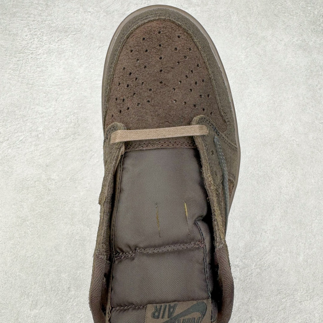 图片[10]-＃PK纯原 Travis Scott x Air Jordan AJ1 Low OG SP TS联名倒钩9.0低帮 黑棕 DM7688-202 圈内最强倒钩系列 高端零售特供批次 产品品控稳定性领先行业 各方面均可对飙L版 良心定价不杀猪 SZ原厂全套原楦原纸板冲刀磨具开发 原厂皮料加持 原厂港宝加持定型后跟R度完美 同源原厂电绣 鬼脸飞翼针数密度立体效果一致 百分百一致原鞋 原厂拉帮工艺 针距密度一致 后跟弧度收口自然不对折 极致一眼正品既视感 进口玻璃冲刀皮料裁剪零毛边 全鞋电脑针车工艺 品控清洁度最高QC检验标准 免检产品 原厂订购鞋盒、鞋标、防尘纸、鞋撑、鞋带 追求极致的原厂味道 尺码：36 36.5 37.5 38 38.5 39 40 40.5 41 42 42.5 43 44 44.5 45 46 47.5-选品中心