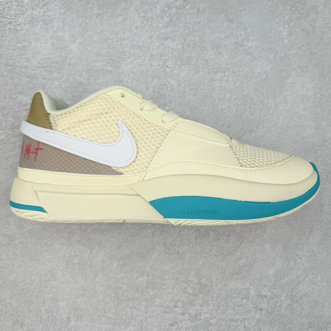 ＃CK NK Zoom JA 1 EP 莫兰特一代低帮休闲运动篮球鞋 DR8786-102 采用透气轻量网织鞋面材质 配置两枚圆形Zoom Air纤维气垫及后掌缓震泡棉材质 分段式结构防滑橡胶外底 尺码 39 40 40.5 41 42 42.5 43 44 44.5 45 46 47.5-选品中心