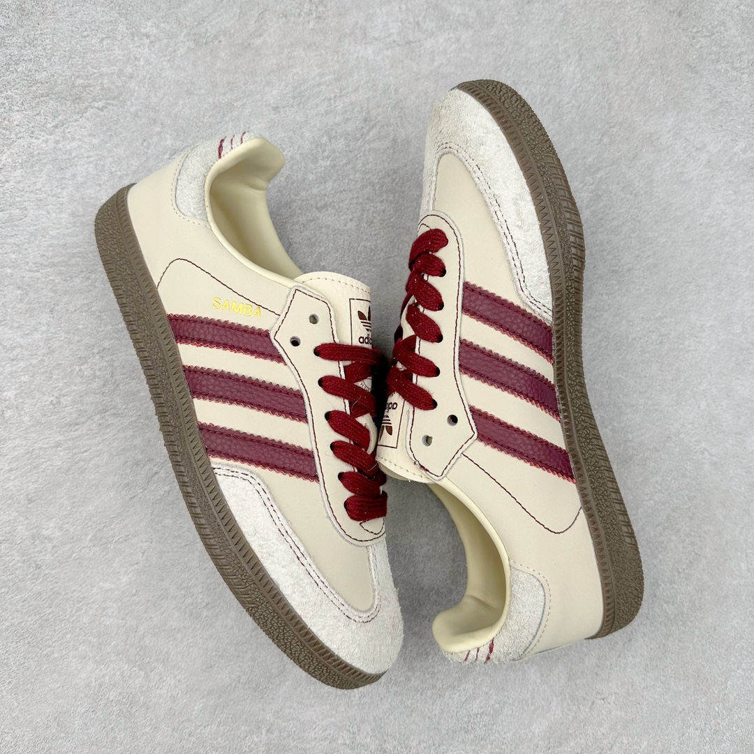 图片[3]-AD Original Samba OG 复古经典轻便板鞋 IG1987 这款桑巴鞋展示了高质量的工艺 带有装饰的超锁缝制和无缝的手感 柔软、柔软的皮革造型和标志性的3条纹完成了精致的外观 正规合身鞋带 鞋面上有绒面鞋垫 橡胶鞋底 享受正畸套筒软感 自50年代首次亮相以来就一直在赢得粉丝的青睐 尺码：36 36.5 37.5 38 38.5 39 40 40.5 41 42 42.5 43 44 44.5 45-选品中心