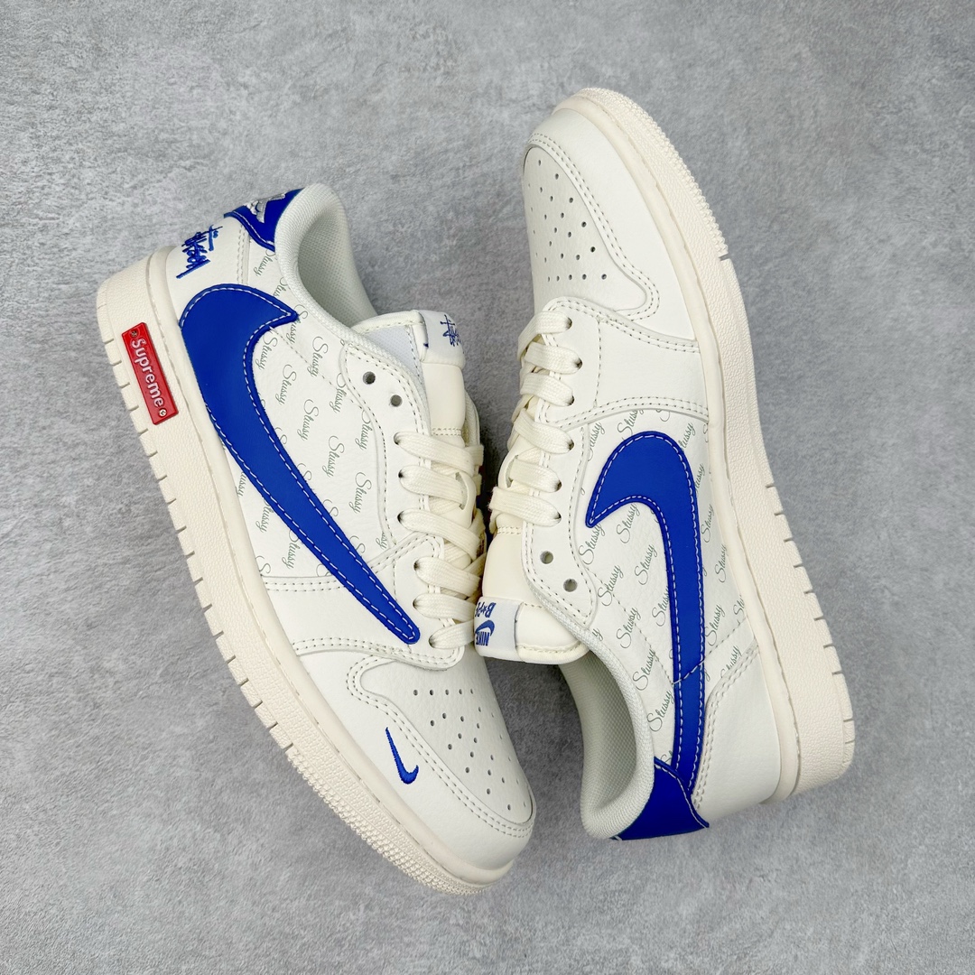 图片[3]-TS x Air Jordan AJ1 Low 倒钩低帮联名定制配色 SJ2068-117 原厂内置气垫魔块 A模大底 头层小牛皮 鞋舌AJ原厂专用牛津布+AJ专用反口珍珠布+原厂无杂质高弹内里海棉+特殊封边弹力鞋带 尺码：36 36.5 37.5 38 38.5 39 40 40.5 41 42 42.5 43 44 44.5 45 46 47.5-选品中心