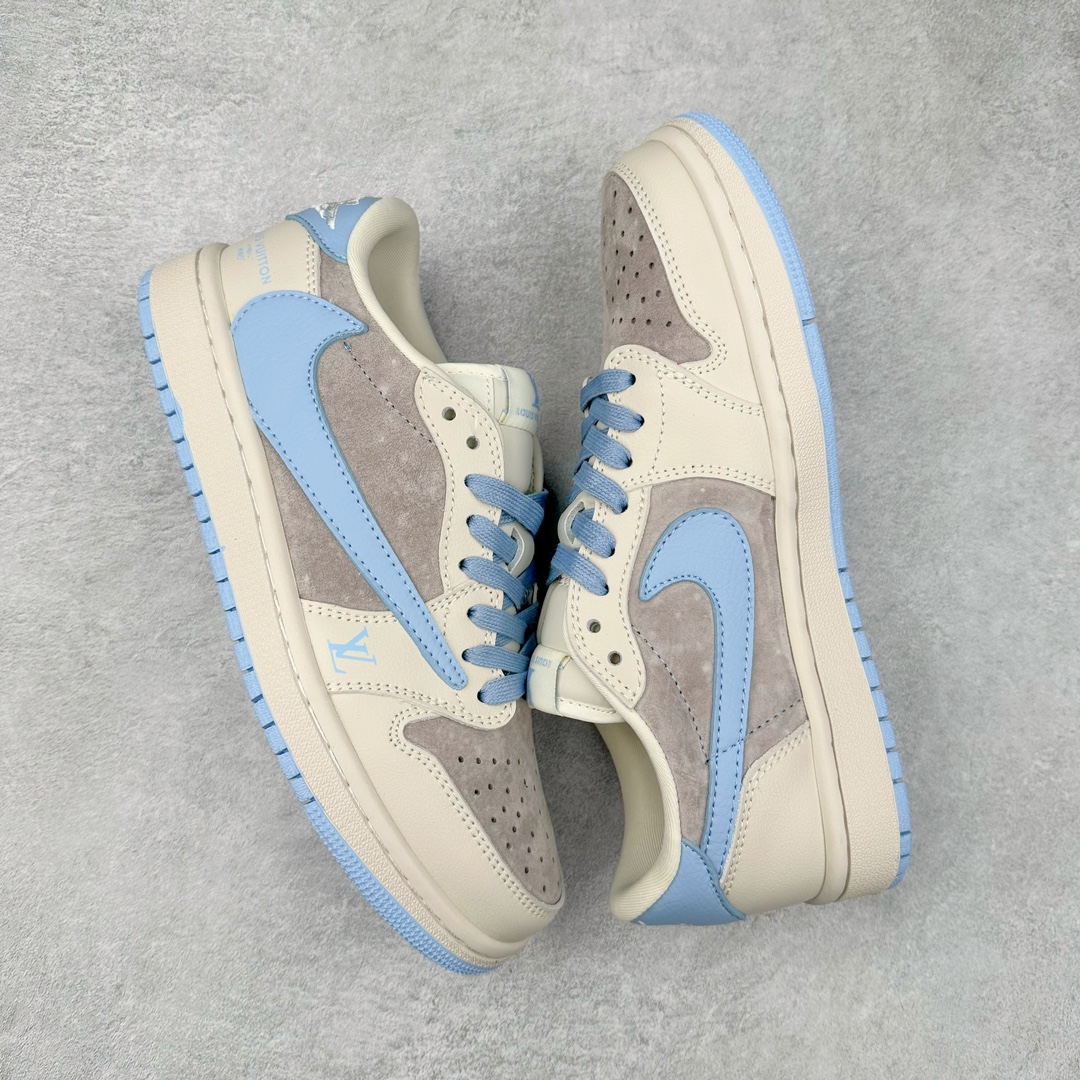 图片[3]-TS x Air Jordan AJ1 Low 倒钩低帮联名定制配色 LX1988-101 原厂内置气垫魔块 A模大底 头层小牛皮 鞋舌AJ原厂专用牛津布+AJ专用反口珍珠布+原厂无杂质高弹内里海棉+特殊封边弹力鞋带 尺码：36 36.5 37.5 38 38.5 39 40 40.5 41 42 42.5 43 44 44.5 45 46 47.5-选品中心
