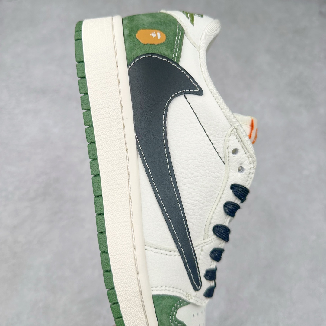 图片[6]-TS x Air Jordan AJ1 Low 倒钩低帮联名定制配色 XY2688-107 原厂内置气垫魔块 A模大底 头层小牛皮 鞋舌AJ原厂专用牛津布+AJ专用反口珍珠布+原厂无杂质高弹内里海棉+特殊封边弹力鞋带 尺码：36 36.5 37.5 38 38.5 39 40 40.5 41 42 42.5 43 44 44.5 45 46 47.5-选品中心