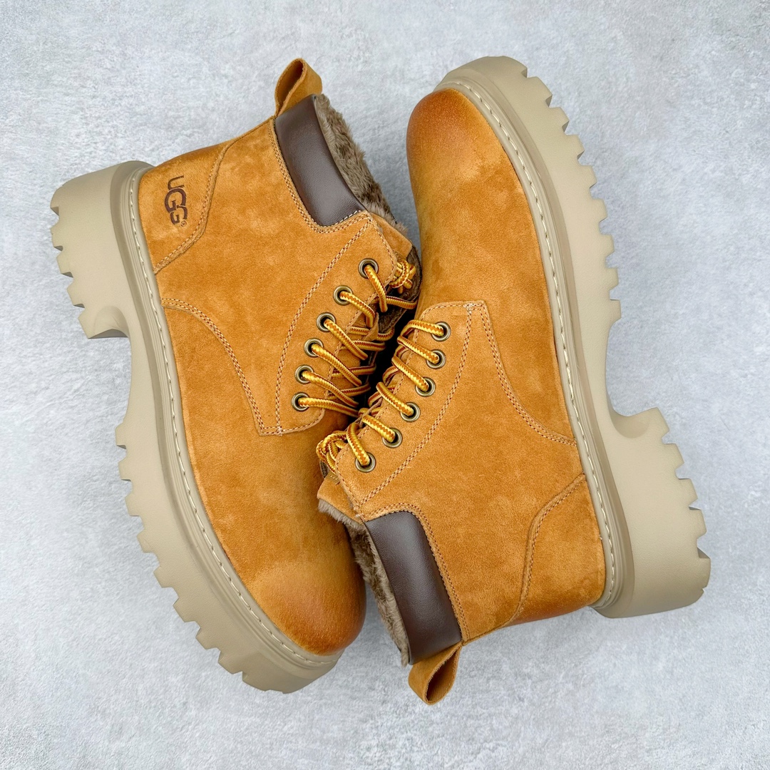 图片[3]-UGG 2024秋冬新品（毛绒一体内里保暖锁热🔥）秋冬必备 户外中帮休闲马丁靴雪地靴 代购专供品质 面料采用进口头层牛皮材质 鞋内里采用🔥毛茸一体内里保暖锁热。外置高弹Modern 外置防滑橡塑发泡超轻大底 系带设计 穿脱十分方便 采用TPU模压定型真皮鞋面材质#EVA轻翼外底防滑,耐磨性和良好的弹性！美国轻奢品牌【UGG】 Tasman Weather Hybrid 塔斯曼混合系列户外中帮休闲马丁靴雪地靴 尺码：39 40 41 42 43 44-选品中心