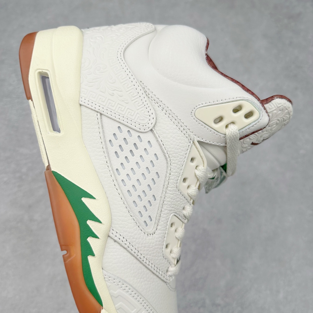 图片[6]-＃NC版 Air Jordan AJ5 Retro 白绿 HF8833-100 外贸订单 全套原纸板楦头开发 确保原汁原味 完美呈现五代版型 定制优质皮料 完美鞋型匹配公司货 正确TPU鞋舌锁扣 最新原厂底模 大底卡色咬花完美 鞋柜必备鞋款 终端现货供应 尺码：40 40.5 41 42 42.5 43 44 44.5 45 46 47.5-选品中心