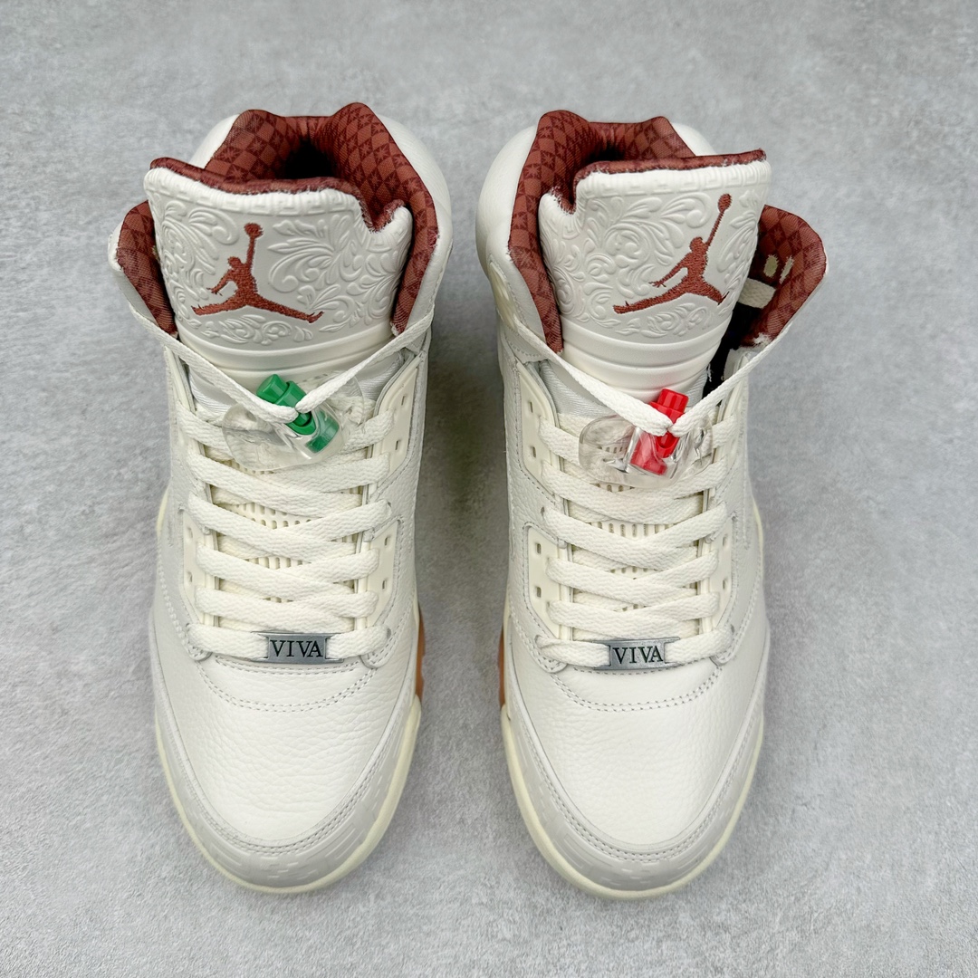 图片[2]-＃NC版 Air Jordan AJ5 Retro 白绿 HF8833-100 外贸订单 全套原纸板楦头开发 确保原汁原味 完美呈现五代版型 定制优质皮料 完美鞋型匹配公司货 正确TPU鞋舌锁扣 最新原厂底模 大底卡色咬花完美 鞋柜必备鞋款 终端现货供应 尺码：40 40.5 41 42 42.5 43 44 44.5 45 46 47.5-选品中心