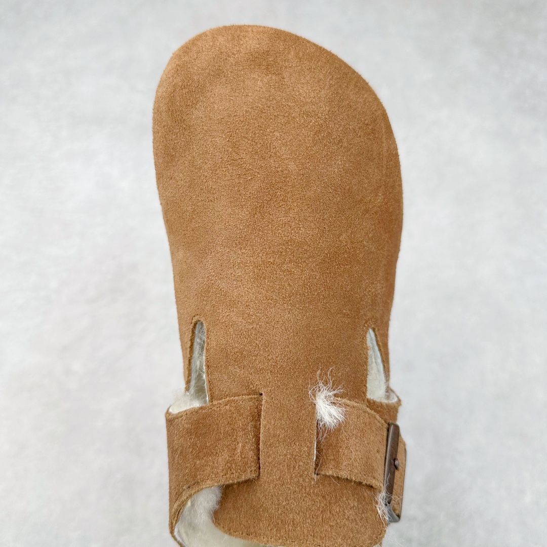 图片[4]-Birkenstock London 系列勃肯皮革绒面双扣时尚休闲平底鞋加毛 牛皮绒面革质地柔软 搭配可调节鞋扣提升穿着舒适度 人体工学设计分散脚部压力 保护脚踝 软木乳胶鞋床具有一定的收缩性 长时间穿着后能贴合脚型 EVA鞋底回弹性和抗张性力高 具有良好的防震、缓冲性 四季皆宜 柔软的鞋床采用额外的泡沫缓冲层 提供额外的舒适感和全天支撑 全网独家首发 源于德国的严谨工艺 牛巴戎面 中层松木 EVA 三层组合大底 优质牛皮面料五金扣 出口订单 尺码：35-45-选品中心