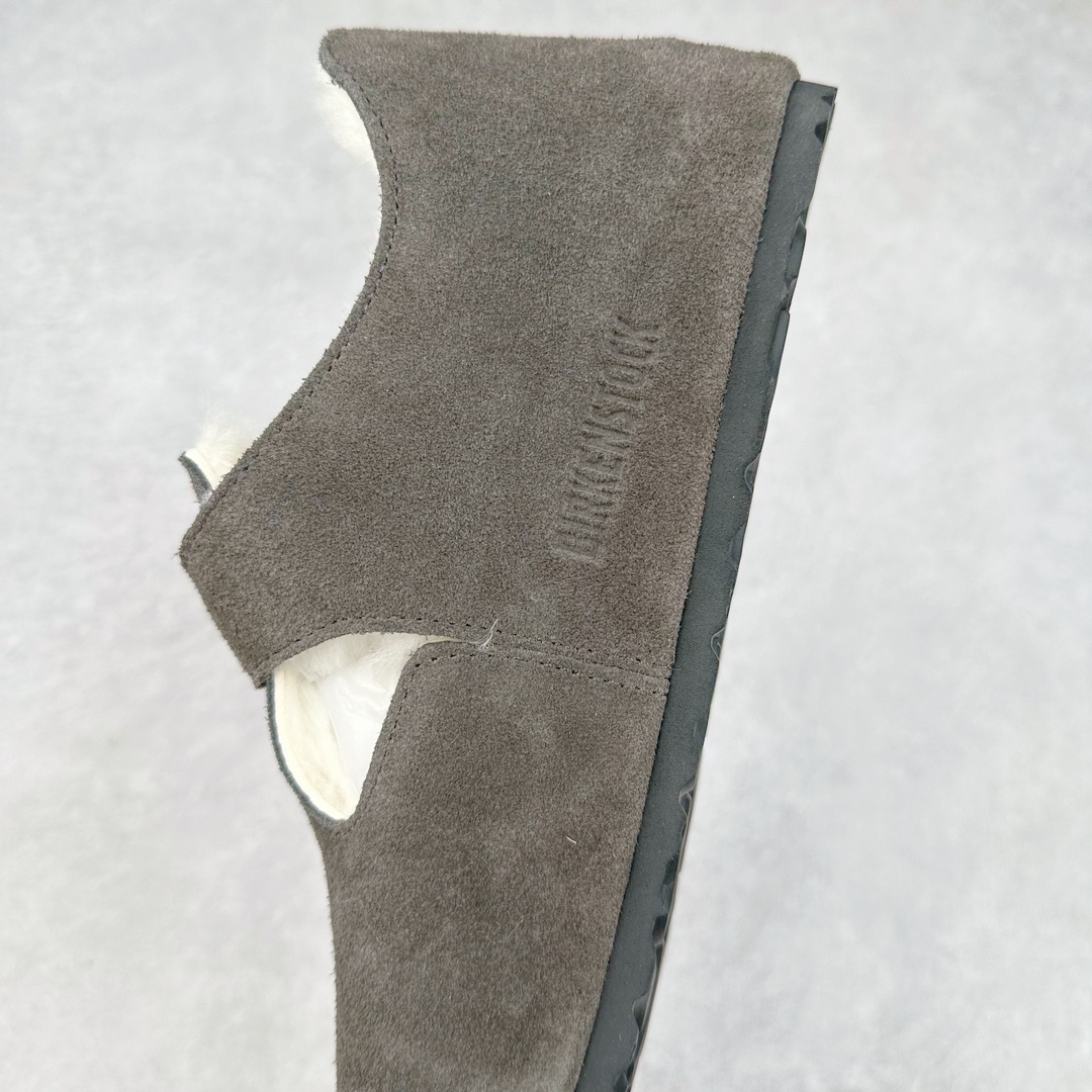 图片[7]-Birkenstock London 系列勃肯皮革绒面双扣时尚休闲平底鞋加毛 牛皮绒面革质地柔软 搭配可调节鞋扣提升穿着舒适度 人体工学设计分散脚部压力 保护脚踝 软木乳胶鞋床具有一定的收缩性 长时间穿着后能贴合脚型 EVA鞋底回弹性和抗张性力高 具有良好的防震、缓冲性 四季皆宜 柔软的鞋床采用额外的泡沫缓冲层 提供额外的舒适感和全天支撑 全网独家首发 源于德国的严谨工艺 牛巴戎面 中层松木 EVA 三层组合大底 优质牛皮面料五金扣 出口订单 尺码：35-45-选品中心