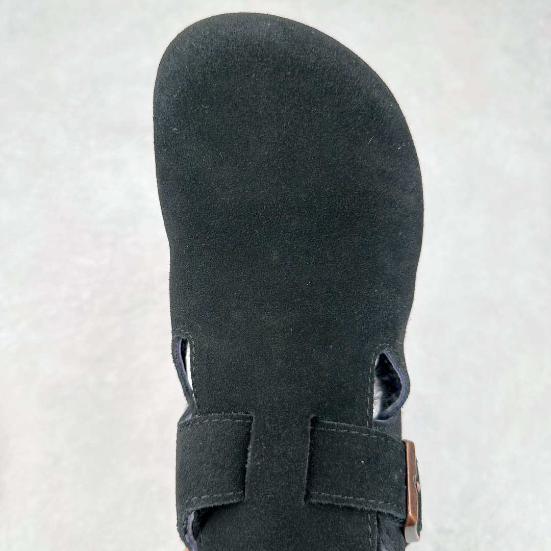 图片[4]-Birkenstock London 系列勃肯皮革绒面双扣时尚休闲平底鞋加毛 牛皮绒面革质地柔软 搭配可调节鞋扣提升穿着舒适度 人体工学设计分散脚部压力 保护脚踝 软木乳胶鞋床具有一定的收缩性 长时间穿着后能贴合脚型 EVA鞋底回弹性和抗张性力高 具有良好的防震、缓冲性 四季皆宜 柔软的鞋床采用额外的泡沫缓冲层 提供额外的舒适感和全天支撑 全网独家首发 源于德国的严谨工艺 牛巴戎面 中层松木 EVA 三层组合大底 优质牛皮面料五金扣 出口订单 尺码：35-45-选品中心