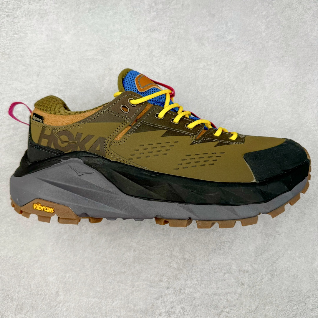 HOKA One One M KSY KAHA GTX Low卡哈低帮系列厚底轻量坦克军靴户外登山运动鞋 正品代工厂版#原楦数据开发版型 采用磨砂牛剖革鞋面材质 轻量化材料Fresh Foam超轻量中底 复古老爹厚底旅游鞋火了 最潮户外鞋 2009年由法籍超马跑者 Nicolas Mermoud 及 Jean-Luc Diard 成立的运动鞋品牌 HOKA ONE ONE 最让人印象深刻超级厚的鞋底 看起来很重但实际上非常轻盈 轻量厚底的鞋底反而能够给跑者更稳定的缓震效果 在跑界相当有名 也陆续出了登山鞋、徒步鞋、慢跑鞋几种专门鞋款 HOKA ONE ONE 鞋款颜色大多设计萤光或鲜艳色系 搭配上超大的Logo 虽然好穿好走好跑又轻 但称不上时髦 尺码：36 36.5 37.5 38 38.5 39 40 40.5 41 42 42.5 43 44 44.5 45-选品中心