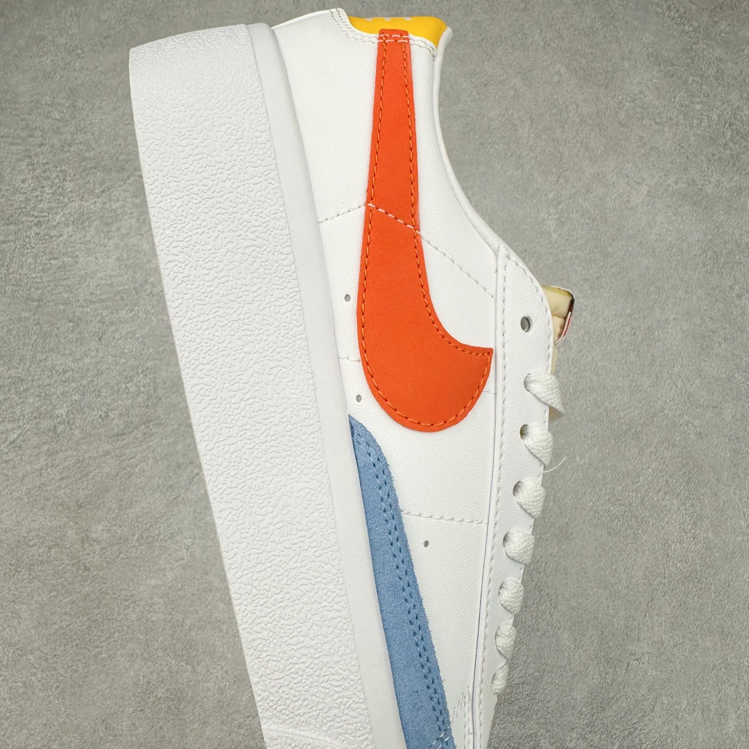 图片[6]-NK Blazer Low \’1977 VNTG SS经典开拓者低帮百搭休闲厚底运动板鞋 采用环保材料的大底 独特的鞋面连者鞋底印刷 演绎出了这个配色的独特风格 眼前的新设计选用皮质 配出当下流行的阴阳元素 呈现属于现代潮流的美感 尺码：36 36.5 37.5 38 38.5 39 40 40.5 41 42 42.5 43 44 44.5 45-选品中心