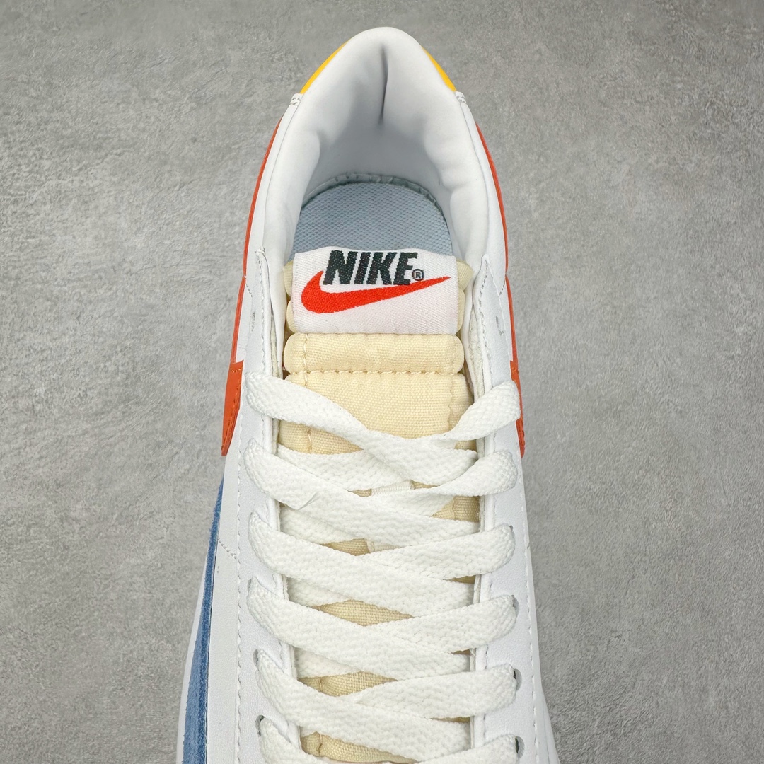 图片[5]-NK Blazer Low \’1977 VNTG SS经典开拓者低帮百搭休闲厚底运动板鞋 采用环保材料的大底 独特的鞋面连者鞋底印刷 演绎出了这个配色的独特风格 眼前的新设计选用皮质 配出当下流行的阴阳元素 呈现属于现代潮流的美感 尺码：36 36.5 37.5 38 38.5 39 40 40.5 41 42 42.5 43 44 44.5 45-选品中心