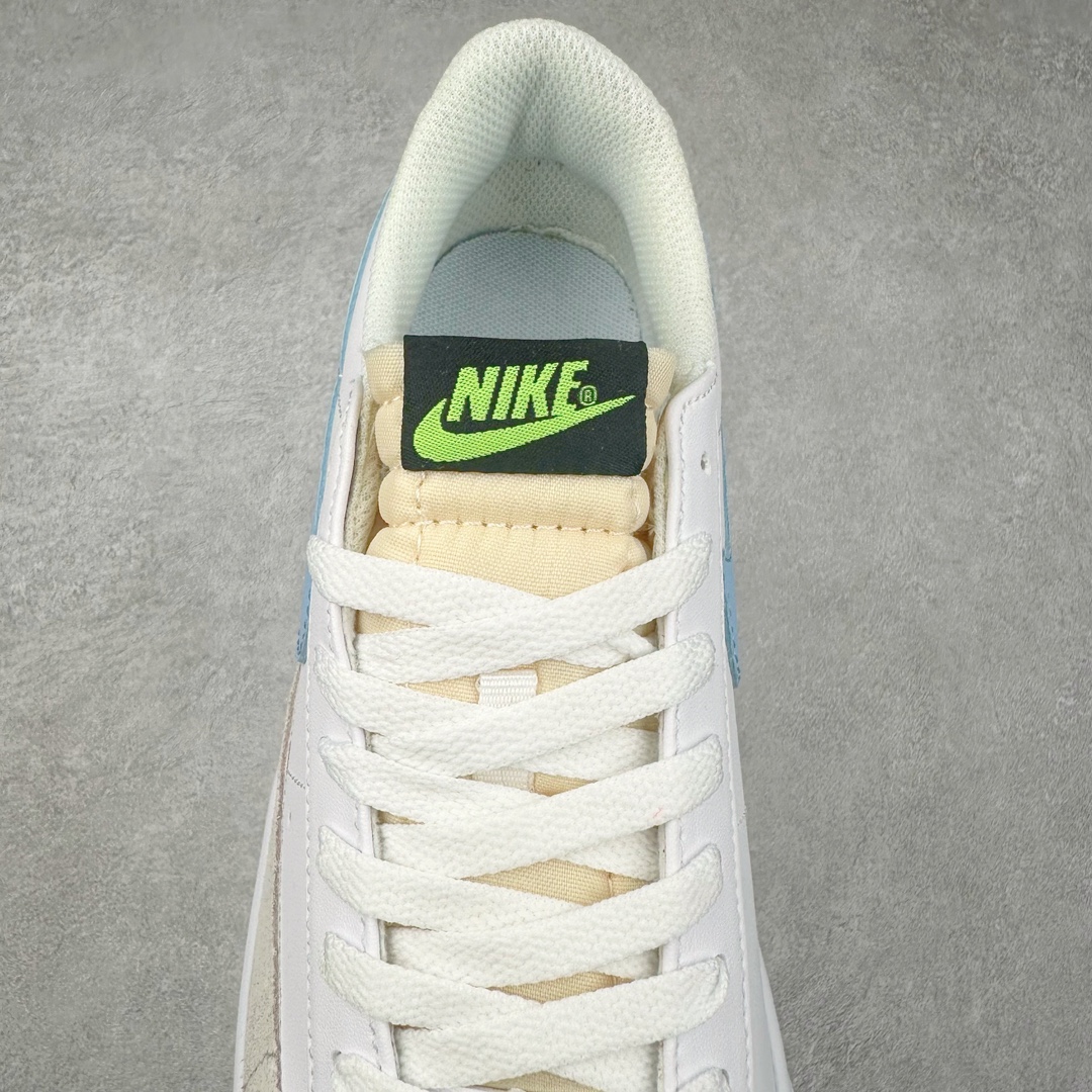 图片[5]-NK Blazer Low \’1977 VNTG SS经典开拓者低帮百搭休闲厚底运动板鞋 采用环保材料的大底 独特的鞋面连者鞋底印刷 演绎出了这个配色的独特风格 眼前的新设计选用皮质 配出当下流行的阴阳元素 呈现属于现代潮流的美感 尺码：36 36.5 37.5 38 38.5 39 40 40.5 41 42 42.5 43 44 44.5 45-选品中心