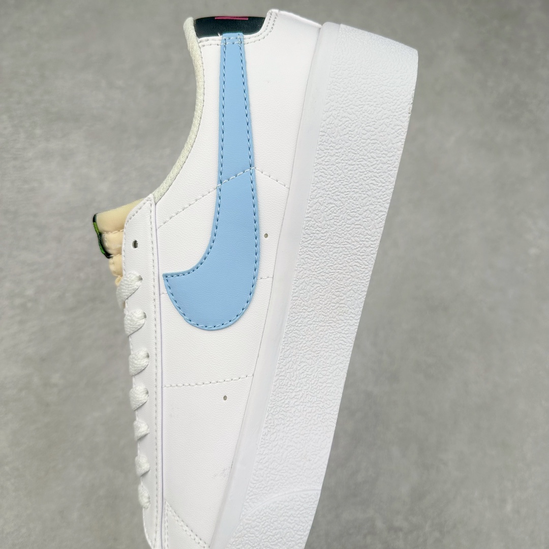 图片[7]-NK Blazer Low \’1977 VNTG SS经典开拓者低帮百搭休闲厚底运动板鞋 采用环保材料的大底 独特的鞋面连者鞋底印刷 演绎出了这个配色的独特风格 眼前的新设计选用皮质 配出当下流行的阴阳元素 呈现属于现代潮流的美感 尺码：36 36.5 37.5 38 38.5 39 40 40.5 41 42 42.5 43 44 44.5 45-选品中心