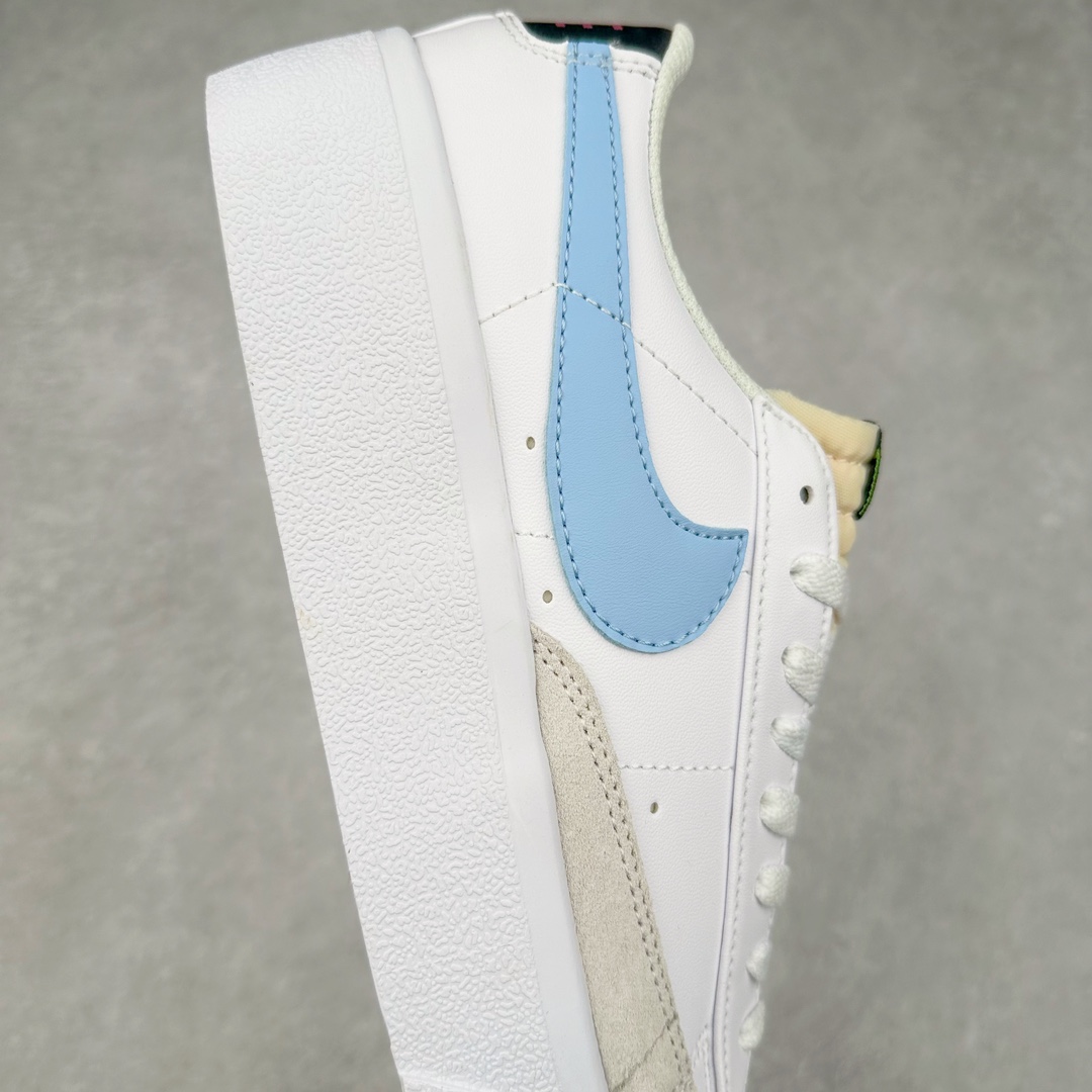 图片[6]-NK Blazer Low \’1977 VNTG SS经典开拓者低帮百搭休闲厚底运动板鞋 采用环保材料的大底 独特的鞋面连者鞋底印刷 演绎出了这个配色的独特风格 眼前的新设计选用皮质 配出当下流行的阴阳元素 呈现属于现代潮流的美感 尺码：36 36.5 37.5 38 38.5 39 40 40.5 41 42 42.5 43 44 44.5 45-选品中心