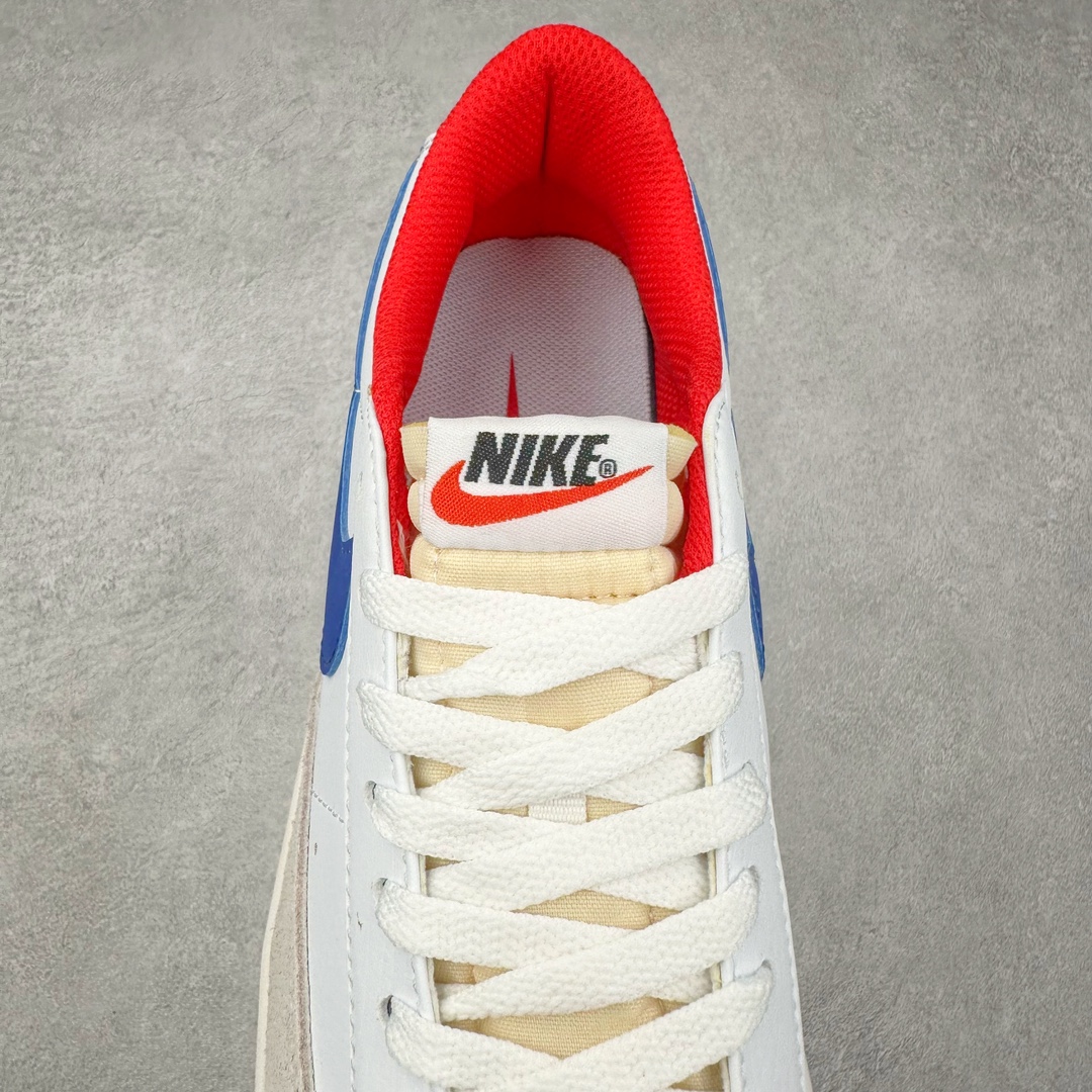 图片[5]-NK Blazer Low \’1977 VNTG SS经典开拓者低帮百搭休闲厚底运动板鞋 采用环保材料的大底 独特的鞋面连者鞋底印刷 演绎出了这个配色的独特风格 眼前的新设计选用皮质 配出当下流行的阴阳元素 呈现属于现代潮流的美感 尺码：36 36.5 37.5 38 38.5 39 40 40.5 41 42 42.5 43 44 44.5 45-选品中心