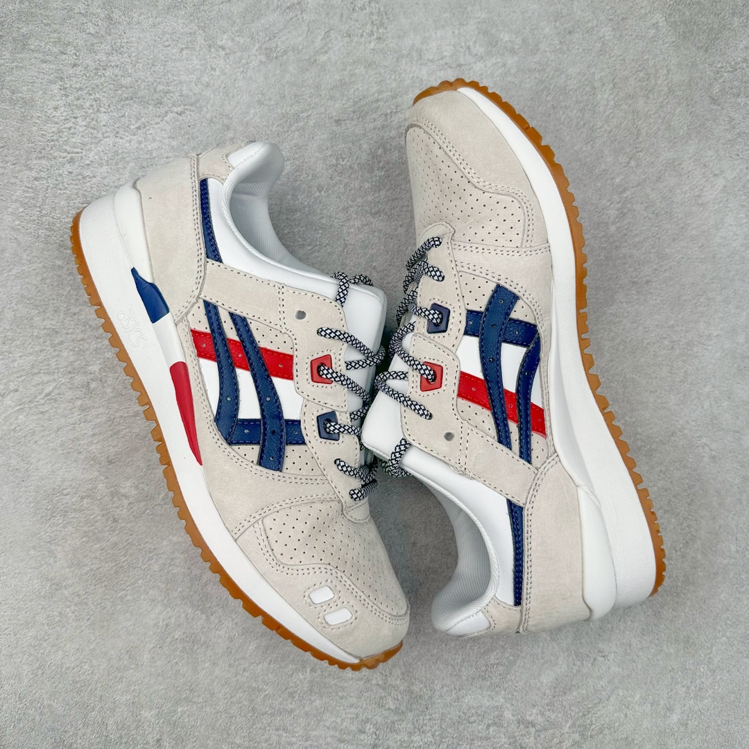 图片[3]-＃纯原福利 Asics Gel-Lyte III 亚瑟士3代系列低帮经典复古休闲运动跑步鞋 伴随着复古跑鞋的再度盛行，让不少运动品牌都将自家经典鞋款重新带回，ASICS 亚瑟士这两年受到众多球鞋爱好者追捧。近期，ASICS 亚瑟士以自己经典的 GEL-LYTE III OG 为蓝本推出了两双全新配色。第一双选择了灰色、藏蓝色和蒂芙尼蓝色拼接呈现，随之妆点一抹粉色，使整双鞋低调又不失细节。材质选择了大面积麂皮与网眼面料打造，保证了质感与透气性兼备。最后以略微泛黄的中底收尾，完善整体设计。另一双以深浅不同的卡其色打造鞋身，缀以淡紫色丰富鞋身细节，想必第一双会更加适合女生上脚。用料与上一双完全相同，提供了优秀的质感。尺码：36 37 37.5 38 39 39.5 40 40.5 41.5 42 42.5 43.5 44 45-选品中心