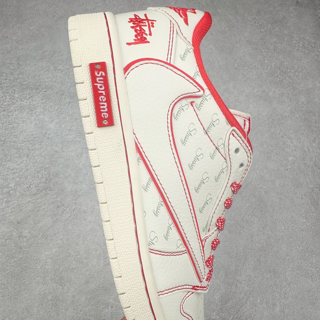 图片[6]-TS x Air Jordan AJ1 Low 倒钩低帮联名定制配色 SJ2068-116 原厂内置气垫魔块 A模大底 头层小牛皮 鞋舌AJ原厂专用牛津布+AJ专用反口珍珠布+原厂无杂质高弹内里海棉+特殊封边弹力鞋带 尺码：36 36.5 37.5 38 38.5 39 40 40.5 41 42 42.5 43 44 44.5 45 46 47.5-选品中心