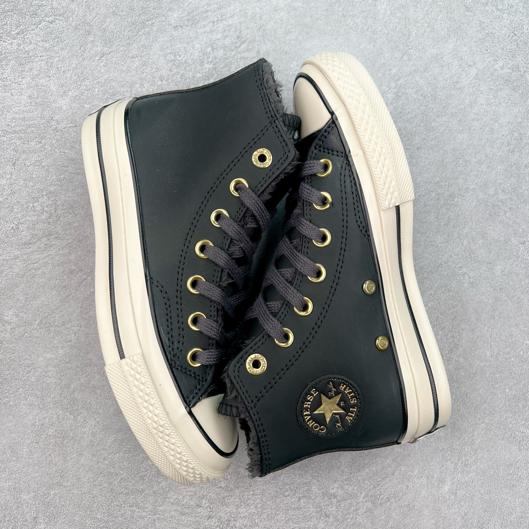 图片[3]-Converse Chuck 1970S 加毛款 鞋面采用防水皮革面搭配金色鞋眼扣和毛绒内衬 双倍温暖加持 寒冷瞬时\\\”解冻″ 经典70s外观点缀精致复古金标 颜色：黑皮金扣加毛 货号：A12444C 颜色：米黄金扣加毛 货号：A12443C 尺码：35 36 36.5 37 37.5 38 39 39.5 40 41 41.5 42 42.5 43 44-选品中心