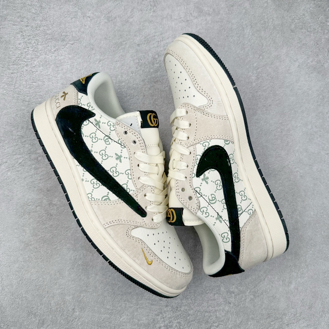 图片[3]-TS x Air Jordan AJ1 Low 倒钩低帮联名定制配色 SJ2068-116 原厂内置气垫魔块 A模大底 头层小牛皮 鞋舌AJ原厂专用牛津布+AJ专用反口珍珠布+原厂无杂质高弹内里海棉+特殊封边弹力鞋带 尺码：36 36.5 37.5 38 38.5 39 40 40.5 41 42 42.5 43 44 44.5 45 46 47.5-选品中心